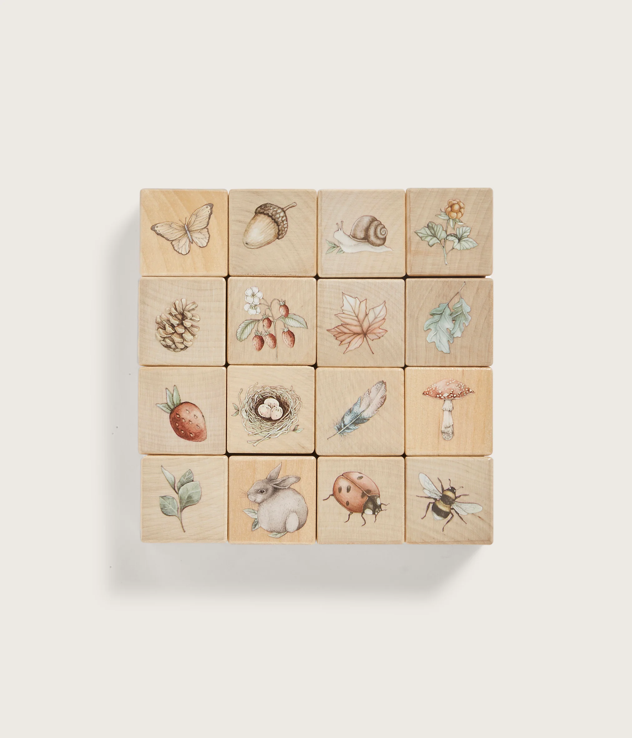 Wooden blocks forest motifs - Image 2