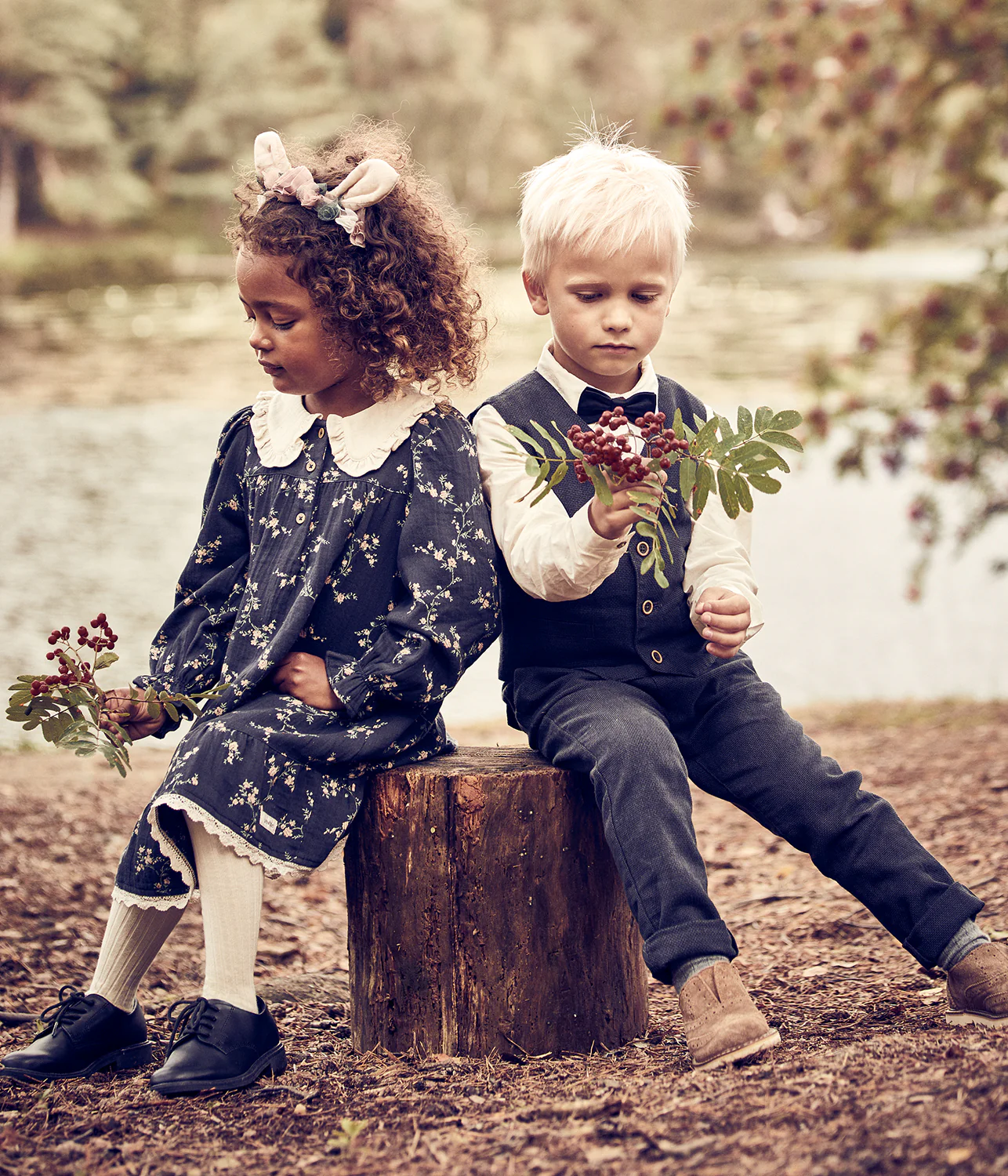 Kids white bow tie shirt - Image 3
