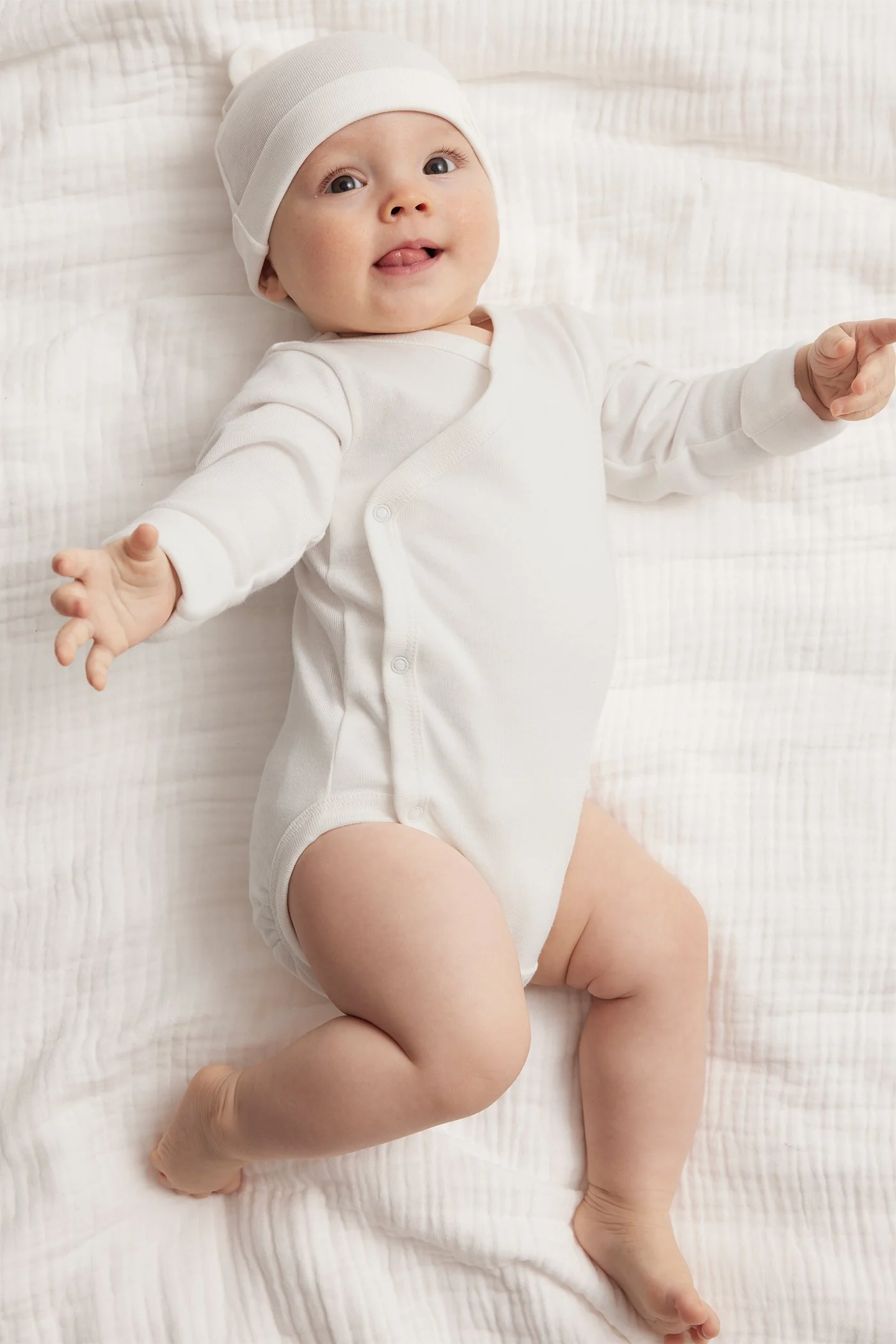 Baby white wrap bodysuit - Image 5