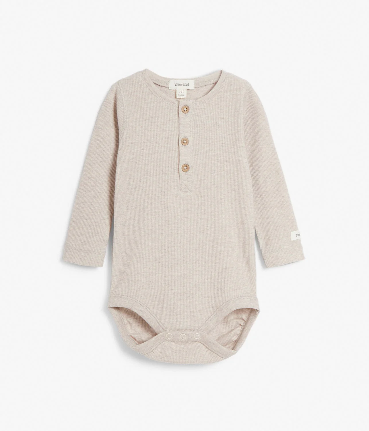 Baby beige ribbed bodysuit - Image 2