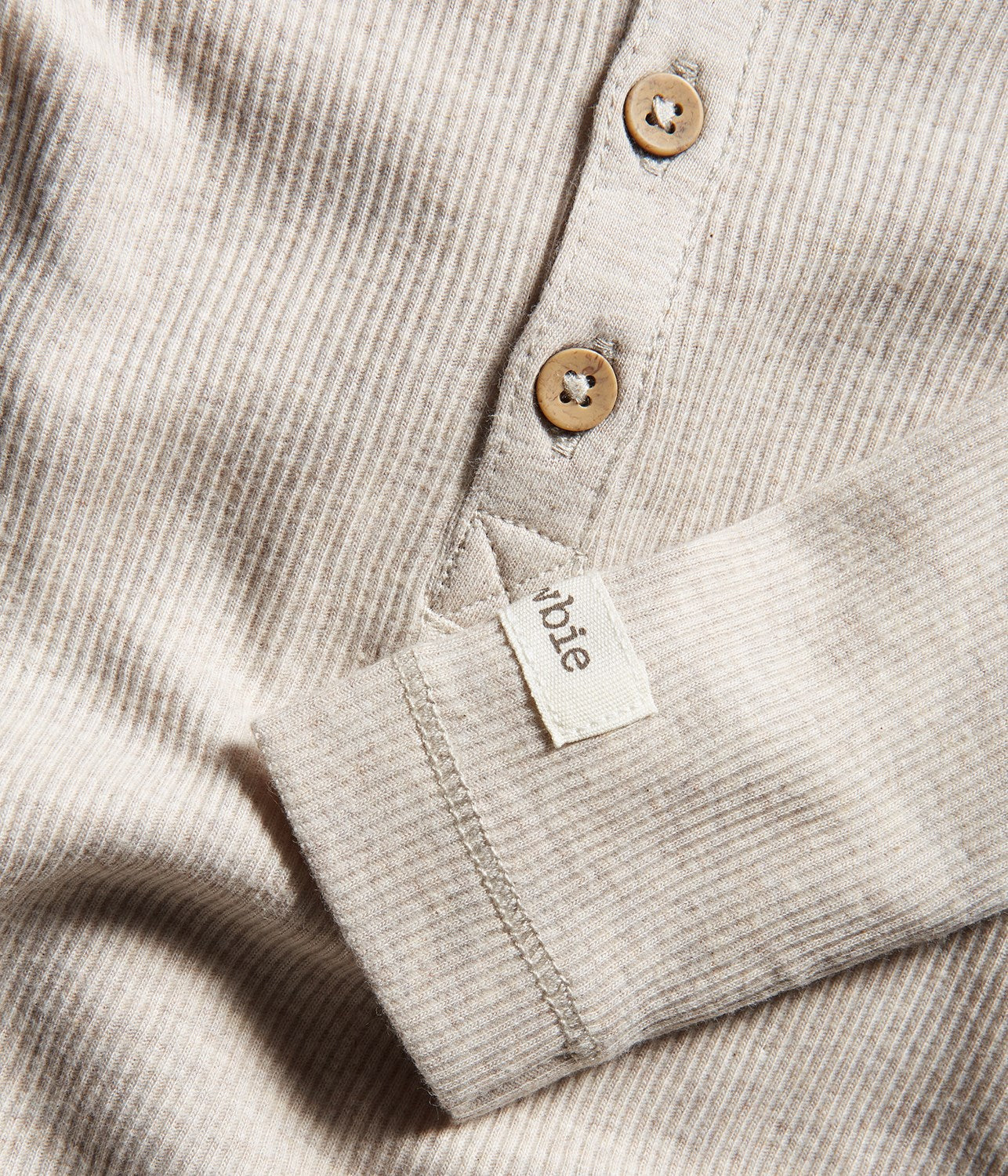 Baby beige ribbed bodysuit - Image 3