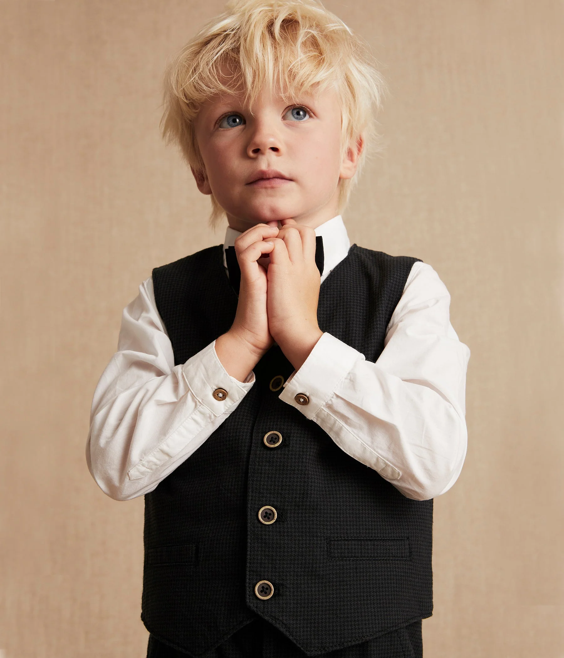 Kids black waistcoat - Image 5
