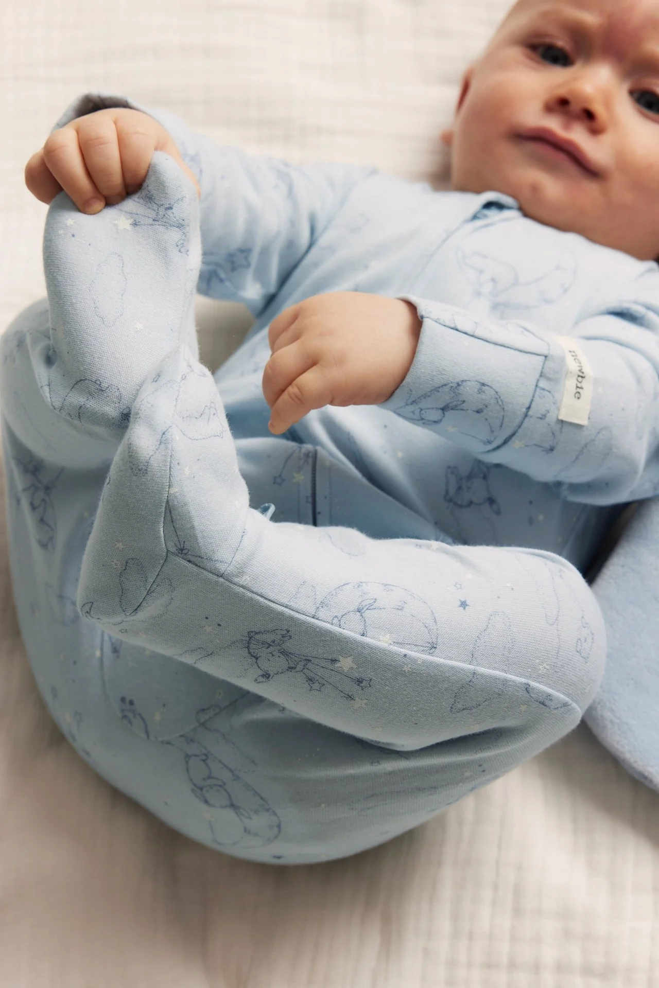Baby blue animal 2-way zip sleepsuit - Image 6