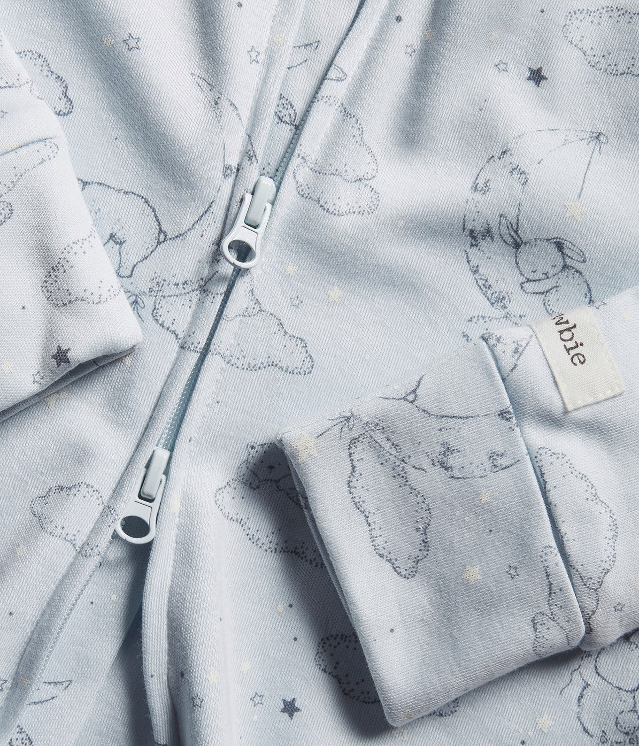 Baby blue animal 2-way zip sleepsuit - Image 7