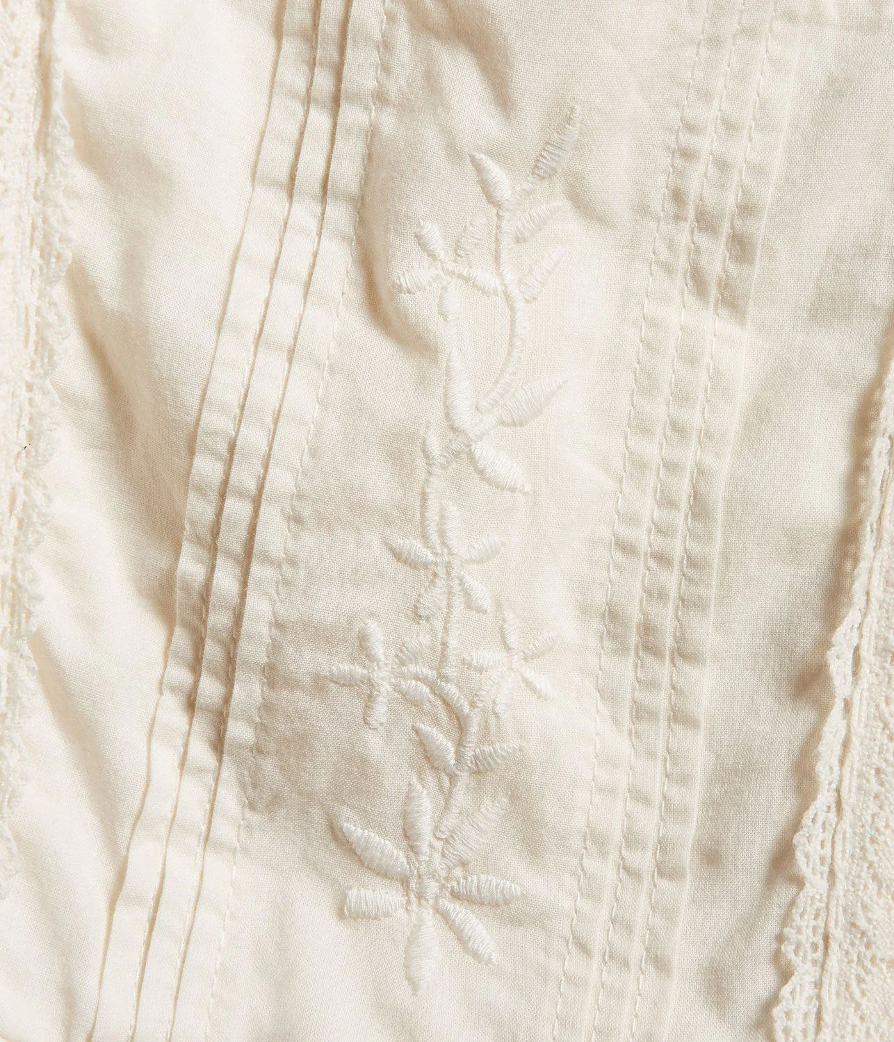 Kids white woven embroidery dress - Image 4