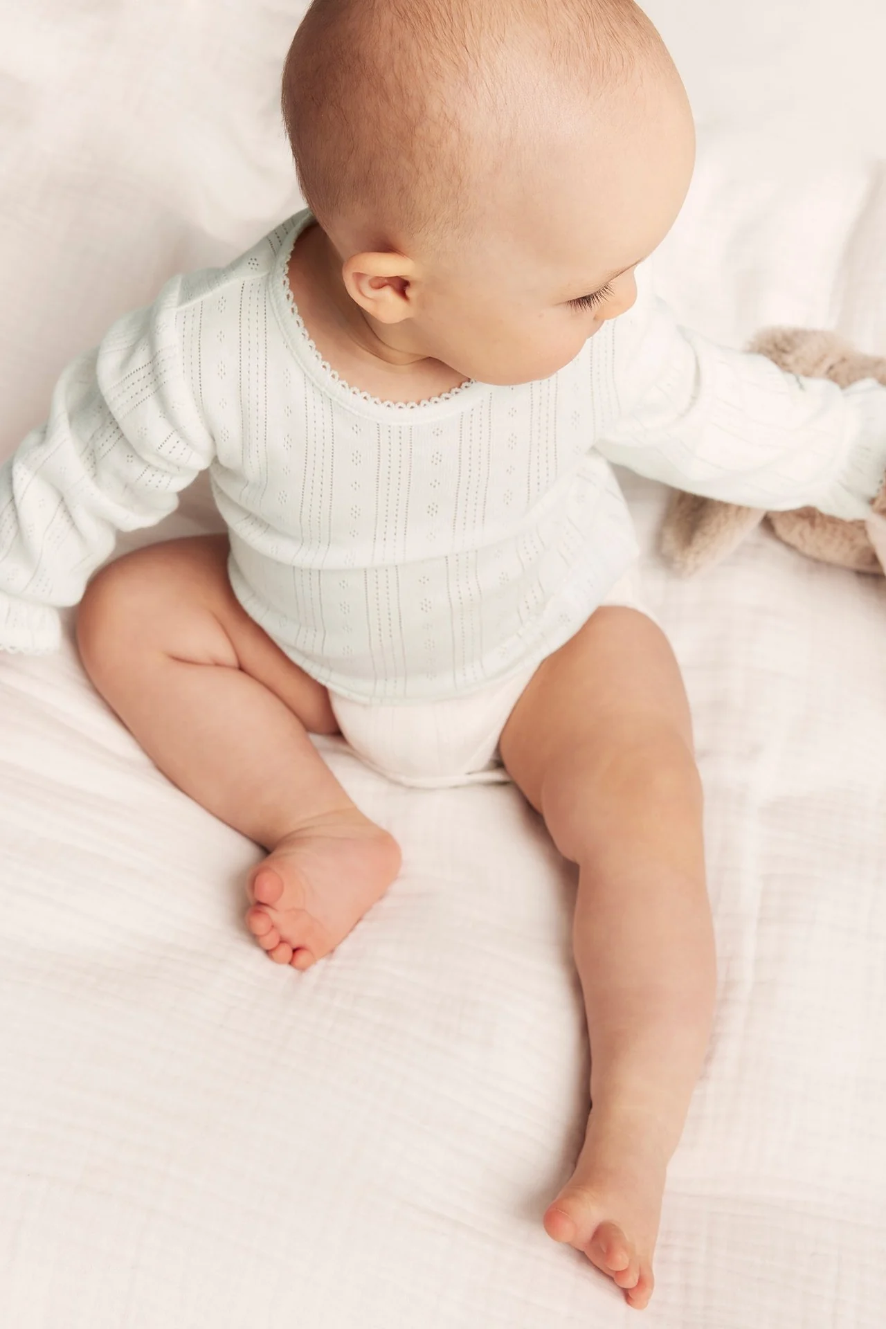 Baby white pointelle bodysuit - Image 6