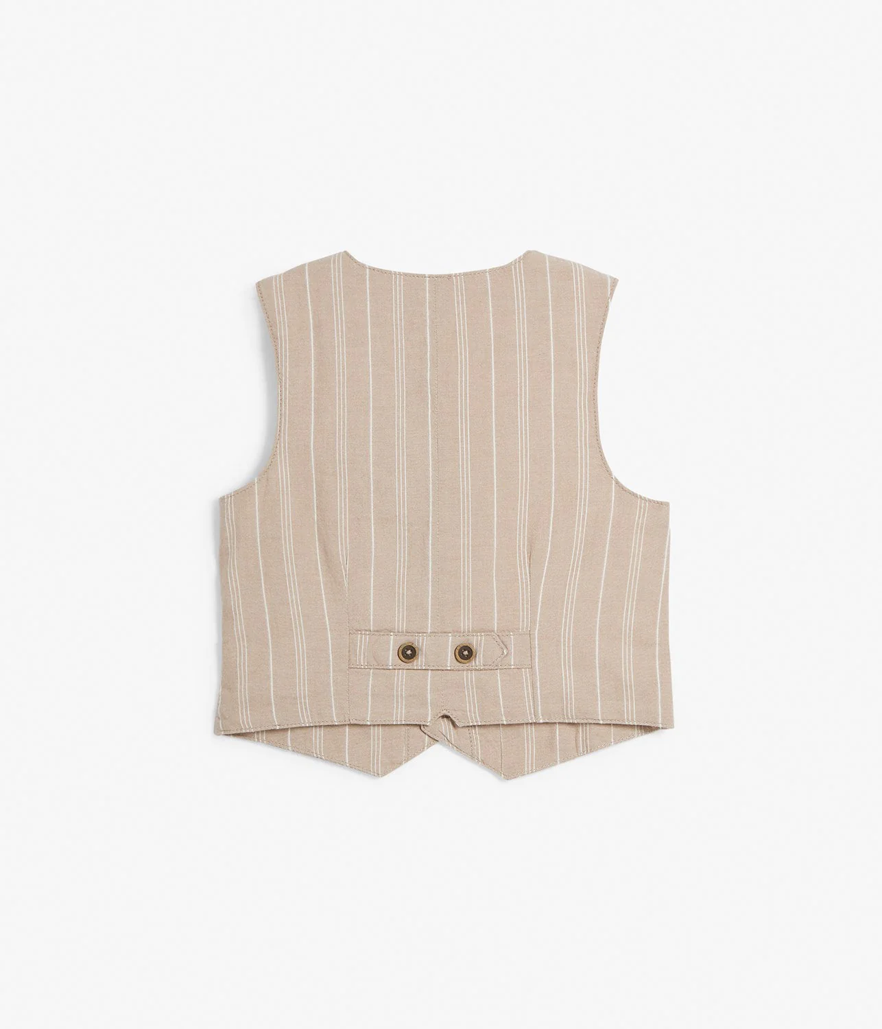 Kids beige striped suit vest - Image 3