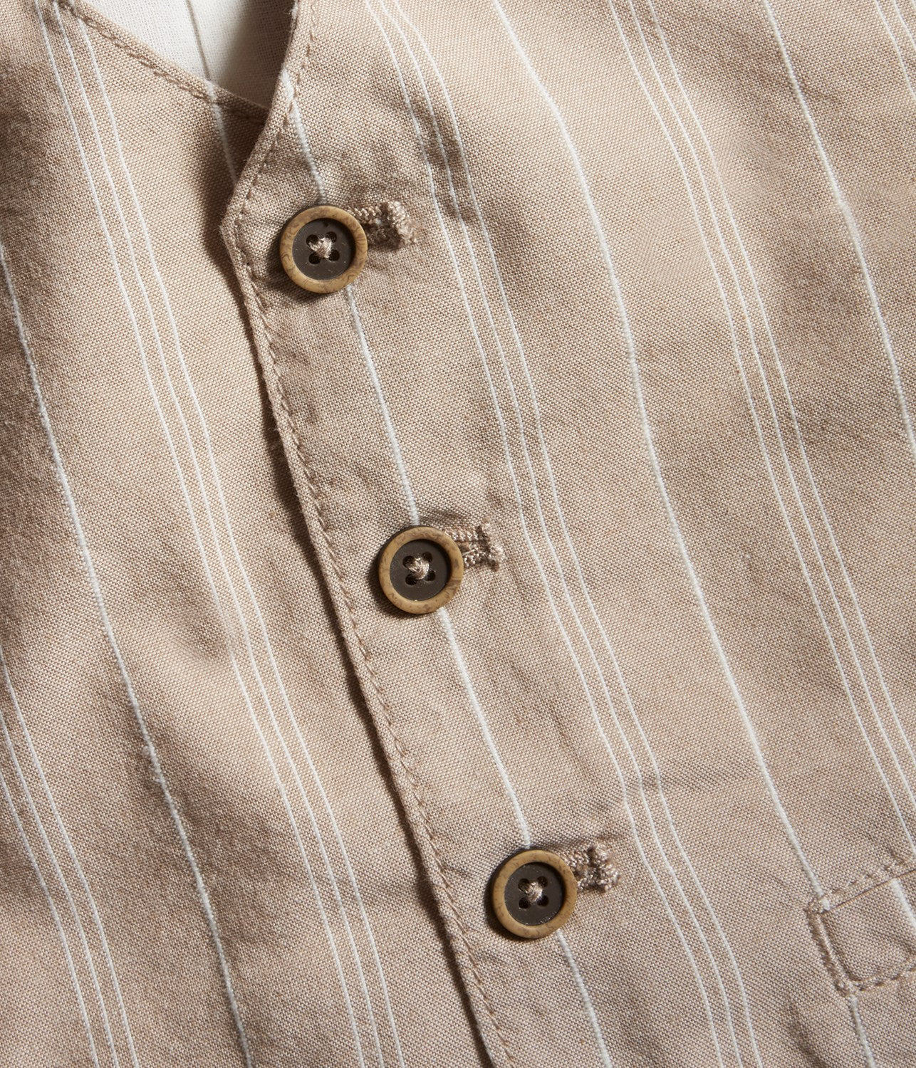 Kids beige striped suit vest - Image 5