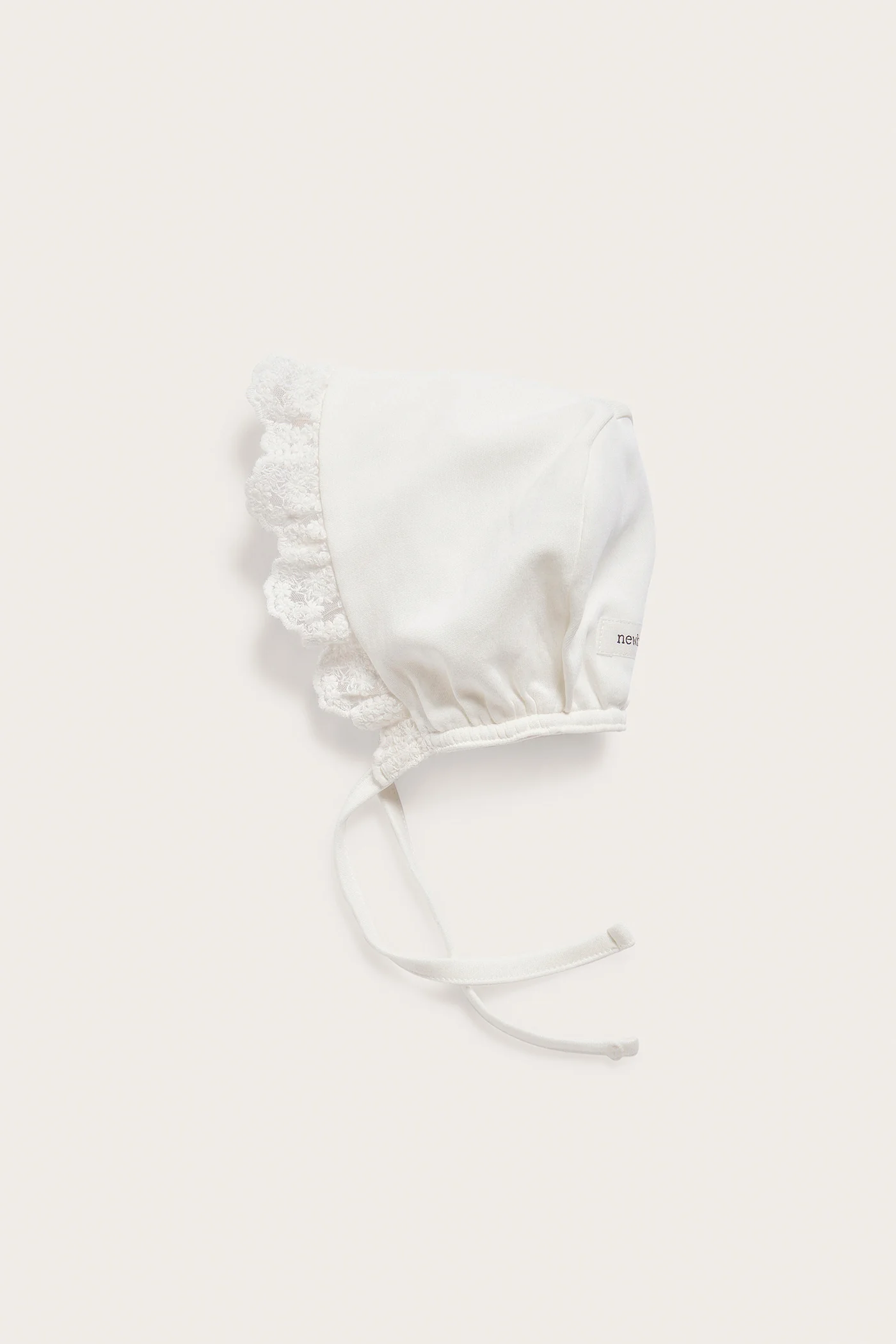 Baby white lace bonnet