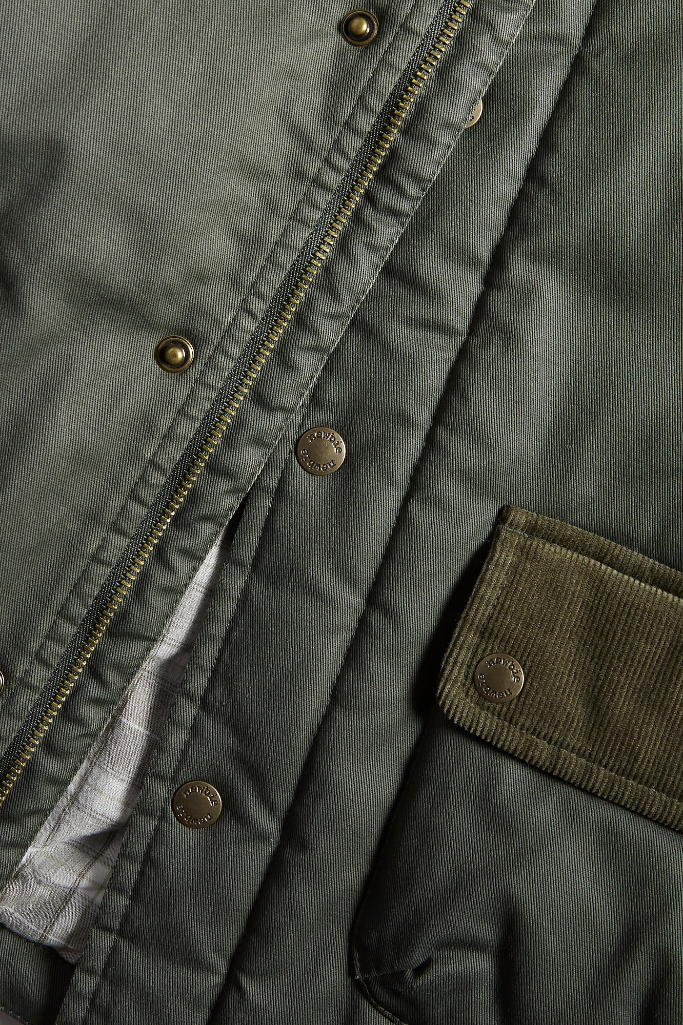 Kids green waxed jacket - Image 4
