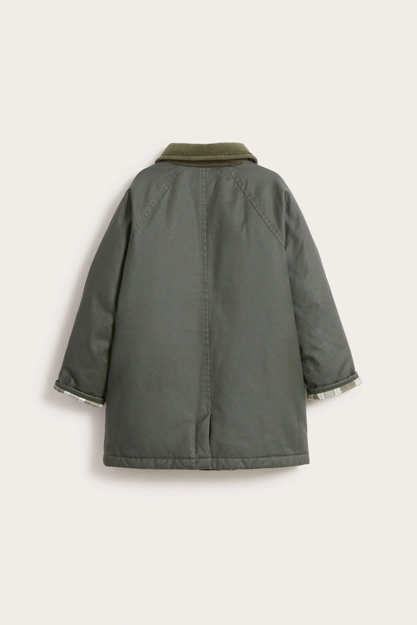 Kids green waxed jacket - Image 6