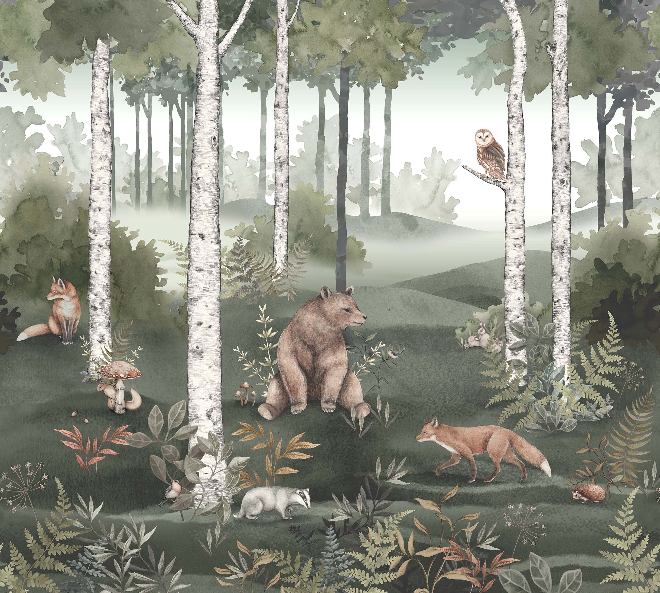 Wild Forest Mural wallpaper - Image 3