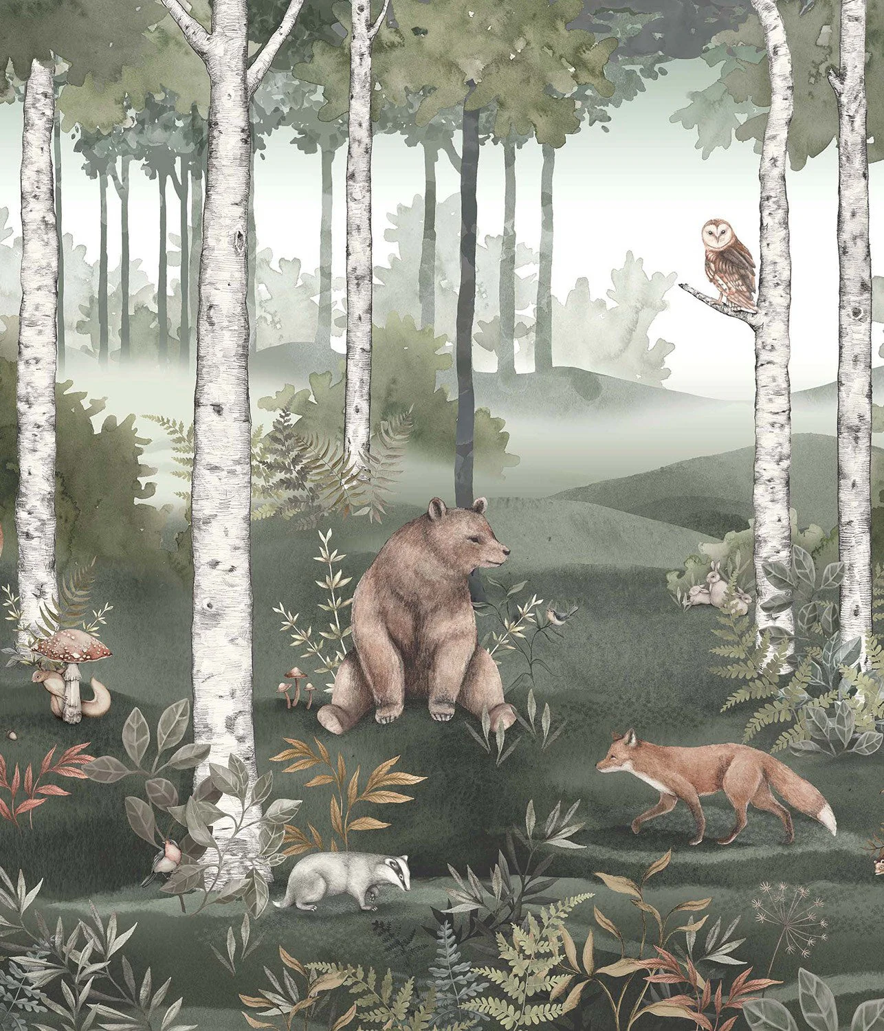 Wild Forest Mural wallpaper - Image 6