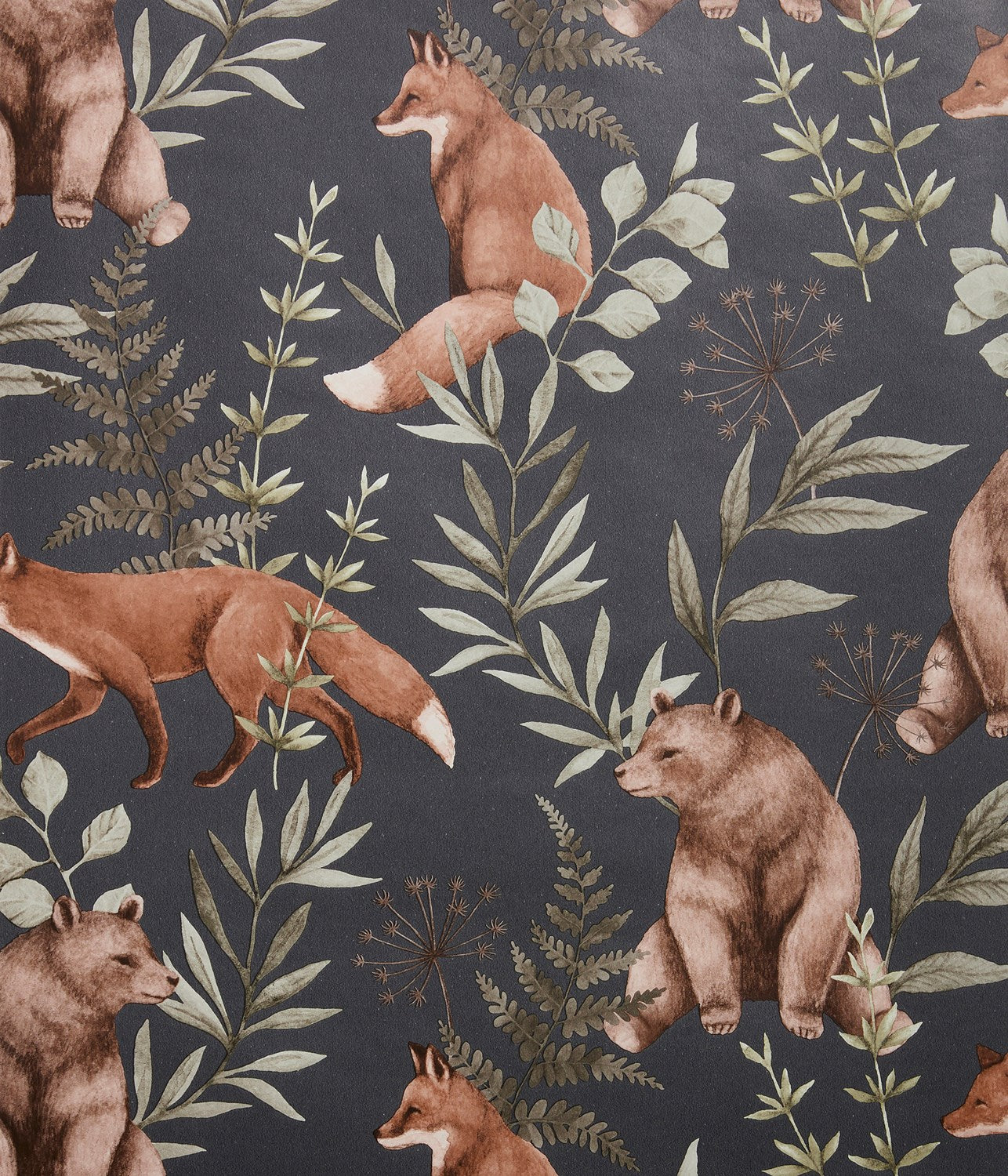 Wild Forest blue fox & bear wallpaper - Image 3