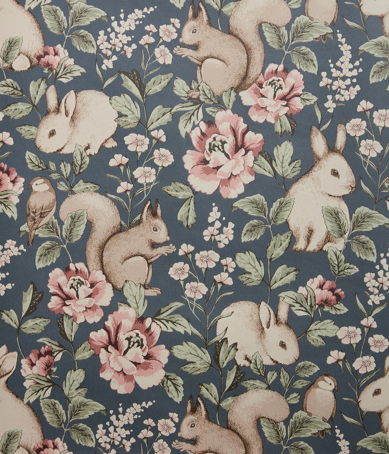 Magic Forest dark blue animal wallpaper - Image 3