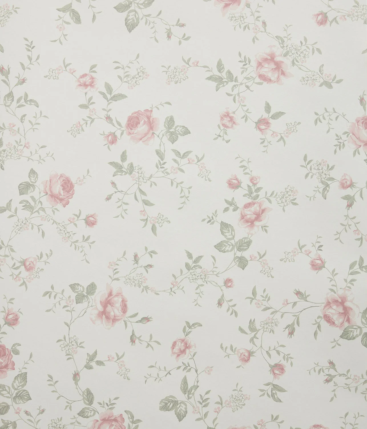 Rose Garden white wallpaper - Image 3