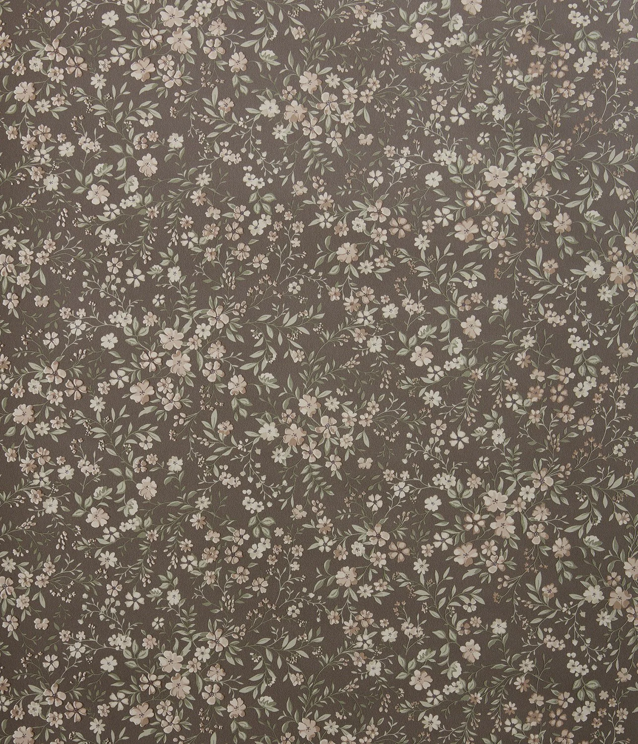 Florence brown floral wallpaper - Image 3