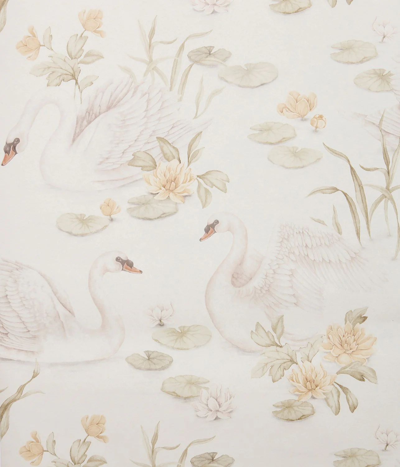 Lily swan white wallpaper - Image 3