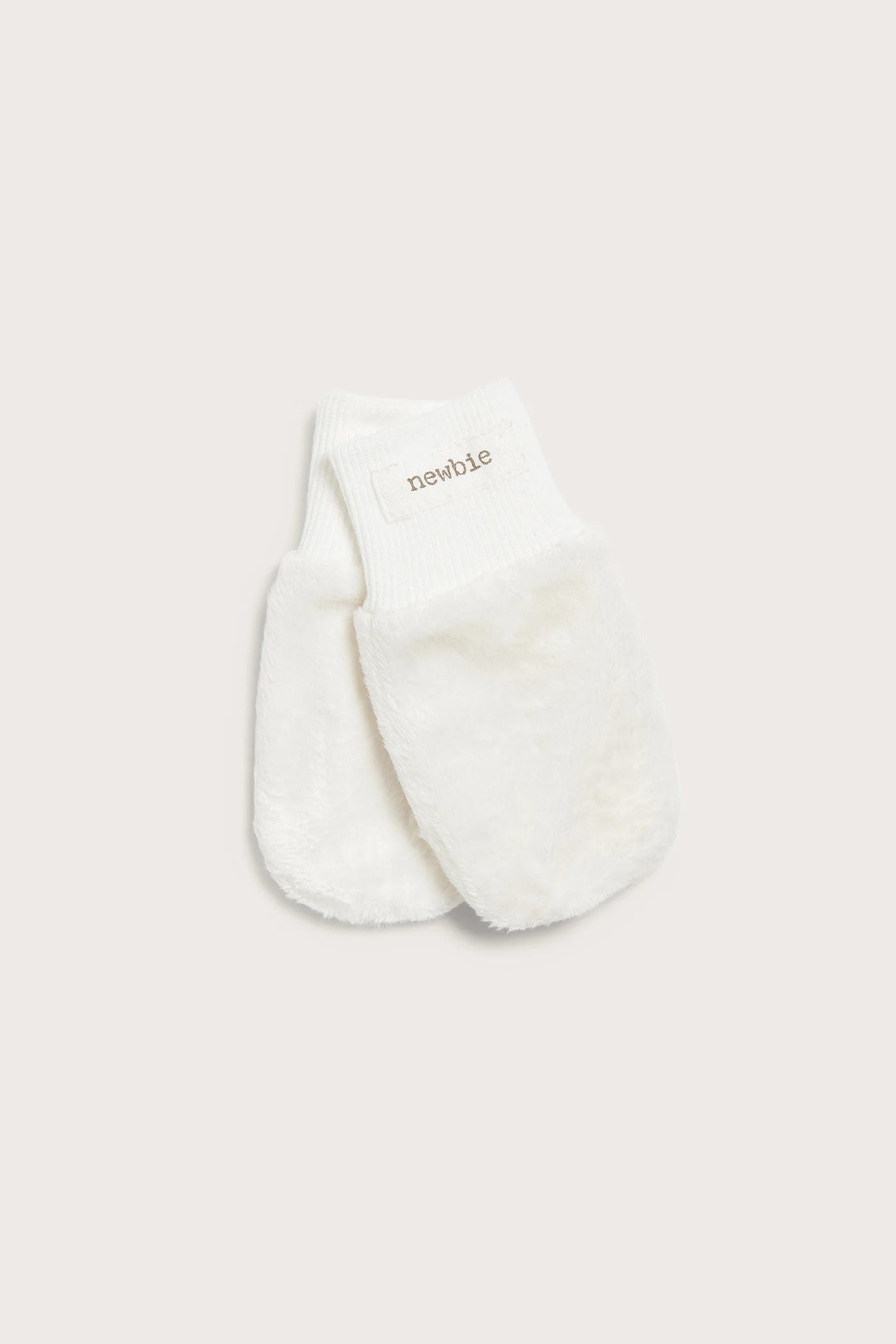 Newborn white anti-scratch mittens