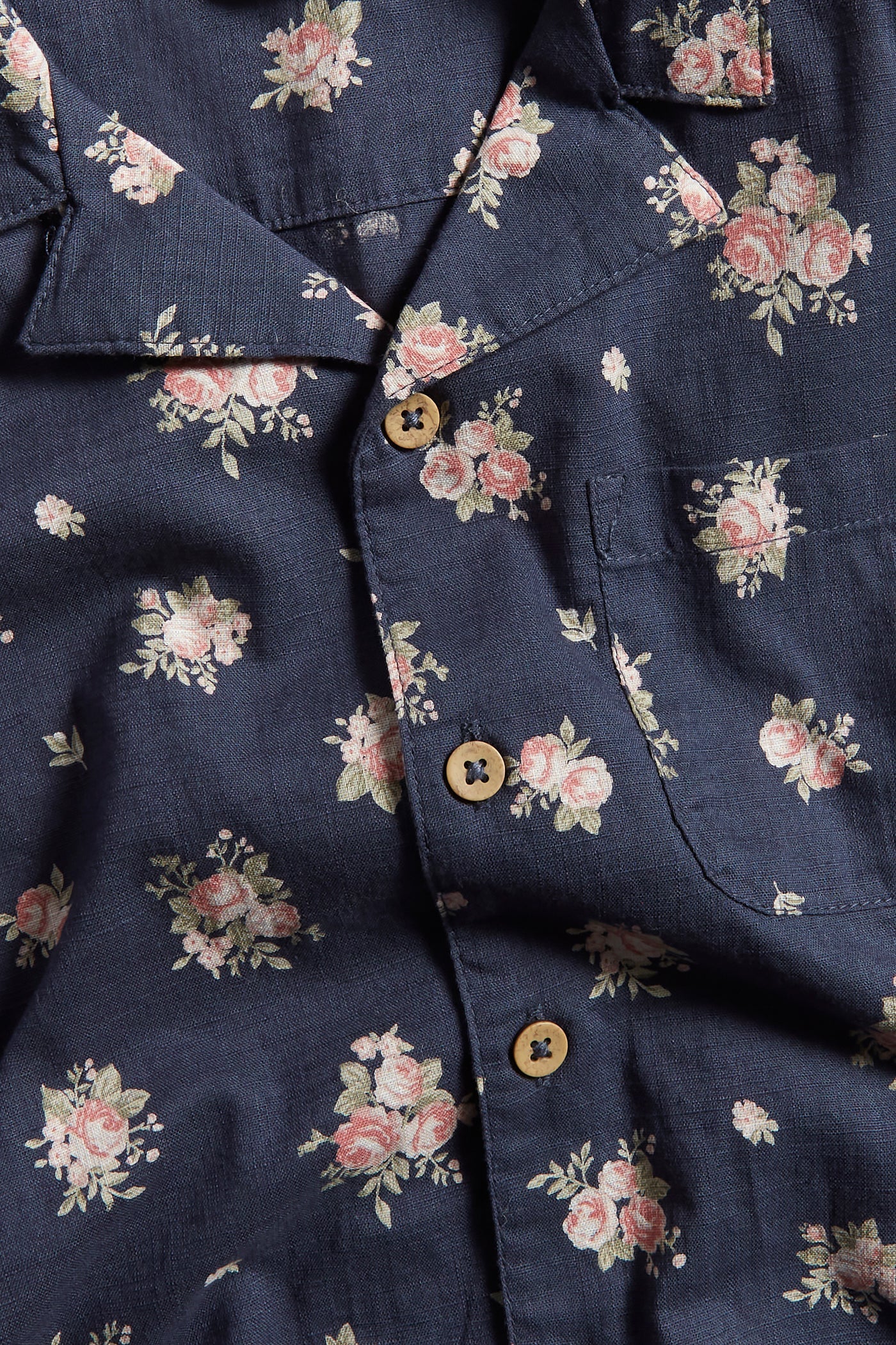 Kids blue floral short-sleeved shirt - Image 2