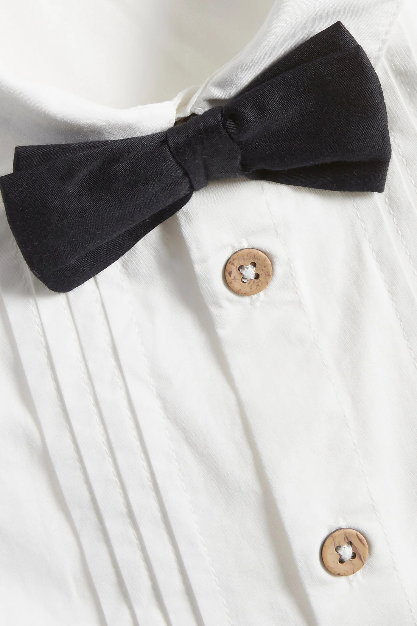 Kids white tuxedo bow tie shirt - Image 3