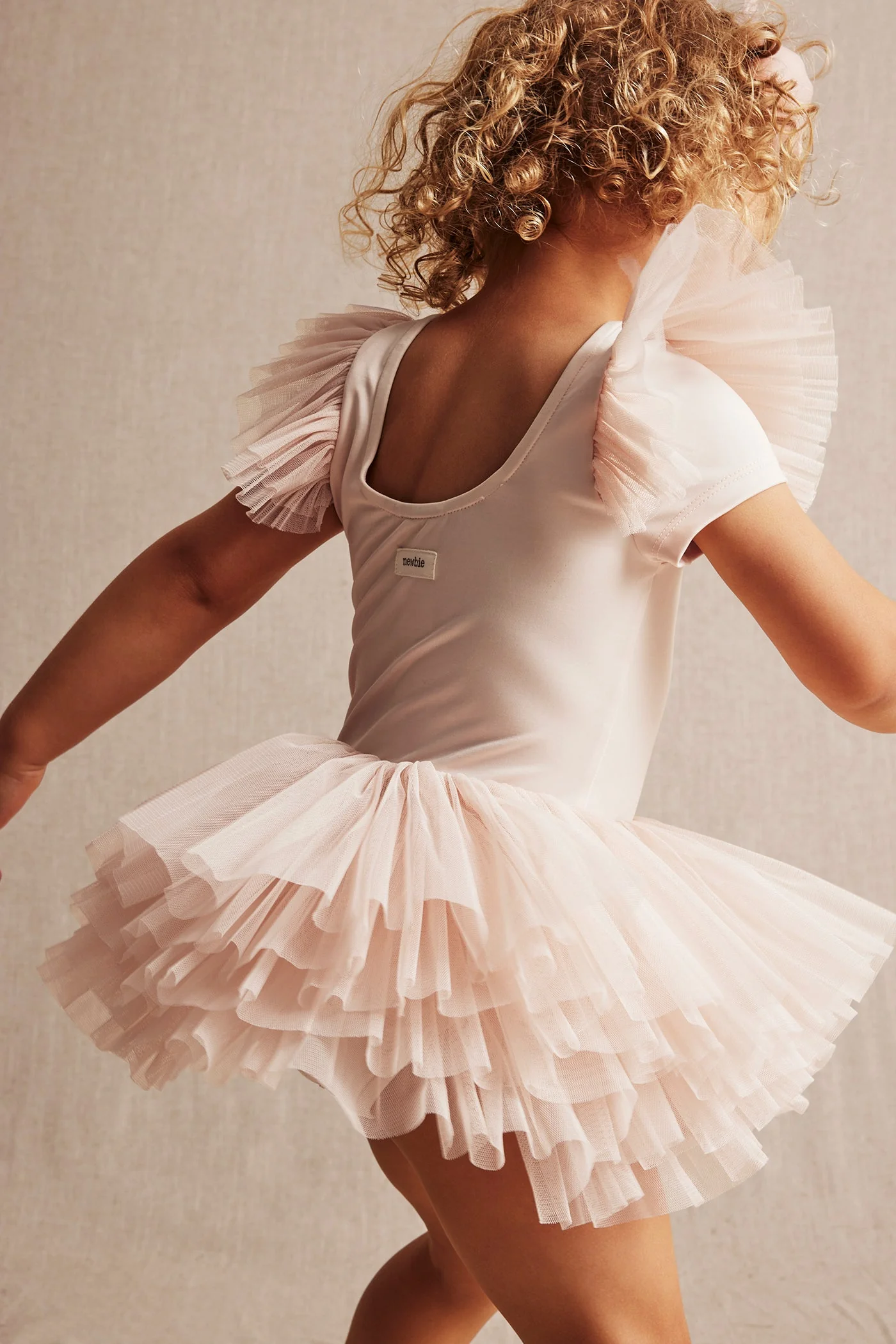 Baby & kids' pink ballerina mesh dress - Image 3