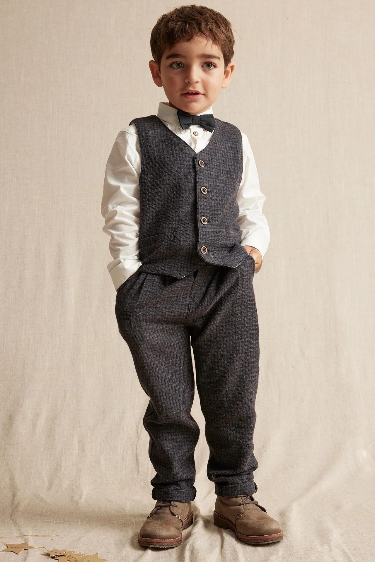 Kids' dark grey waistcoat - Image 6