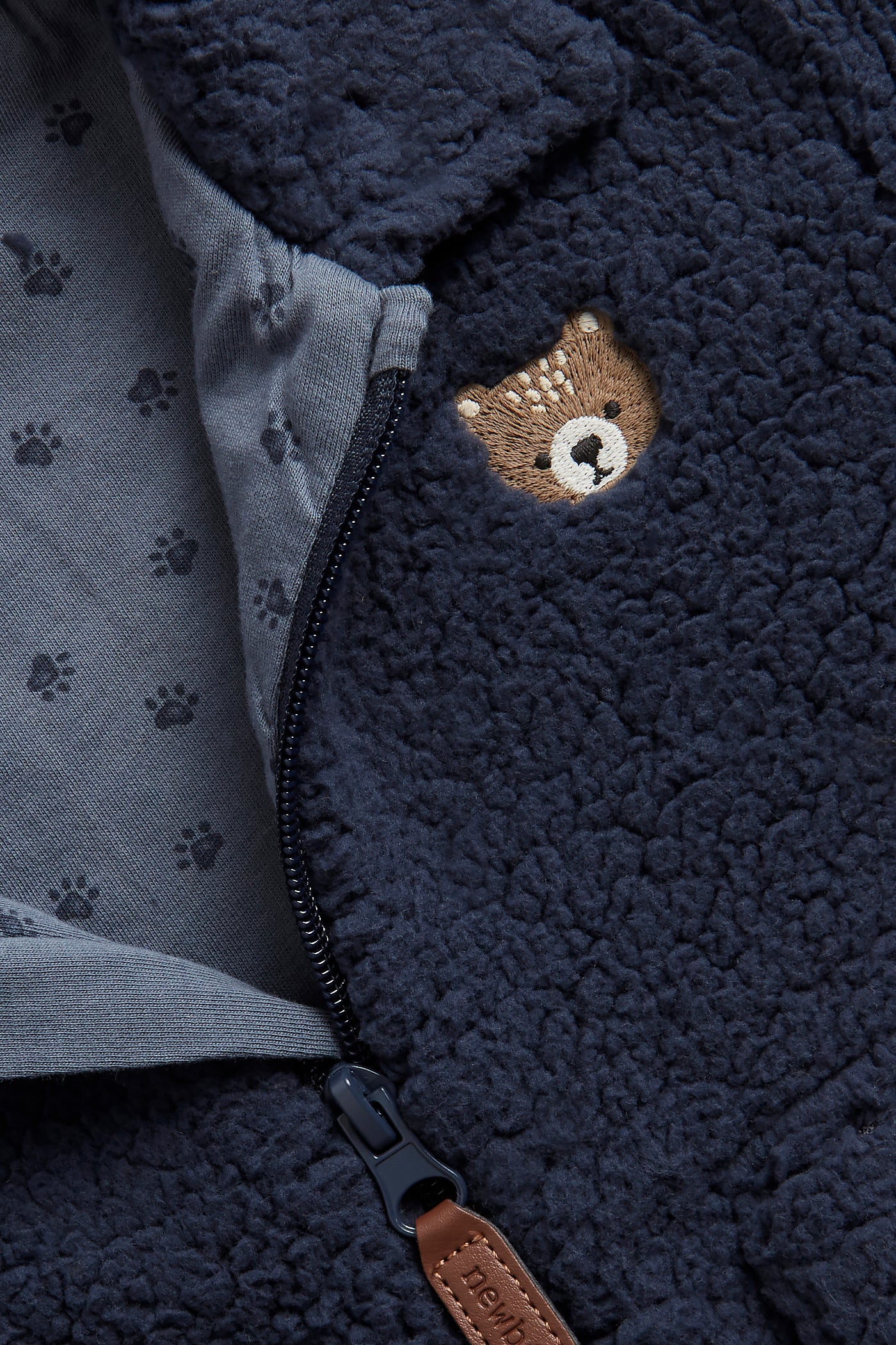 Baby & kids' blue pile jacket - Image 4