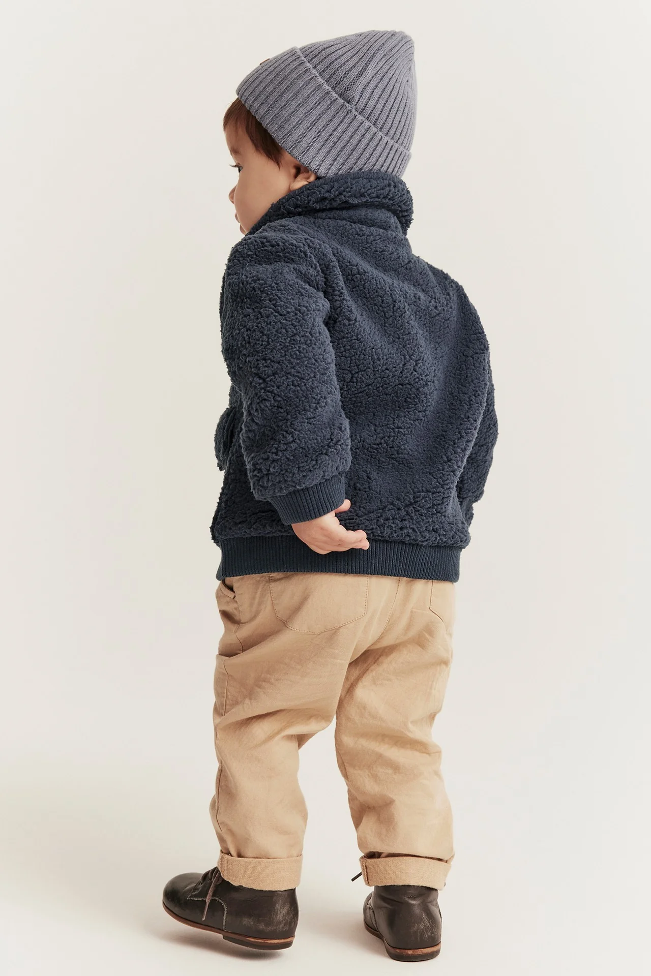 Baby & kids' blue pile jacket - Image 6