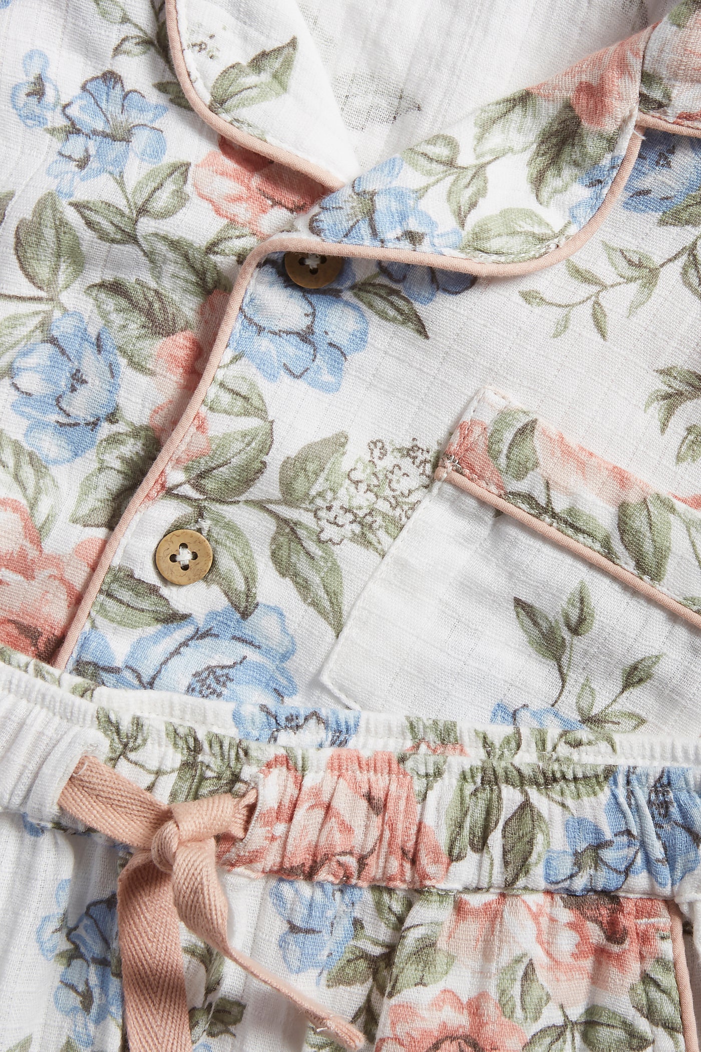 Baby & kids' white floral pajamas - Image 2
