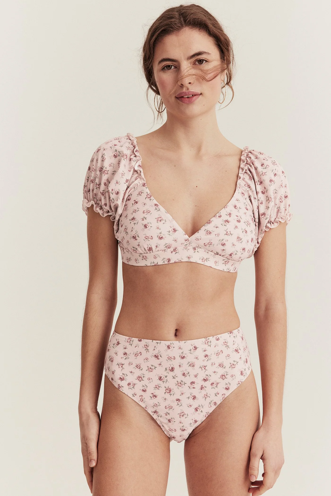Women's pink floral bikini briefs - Image 3