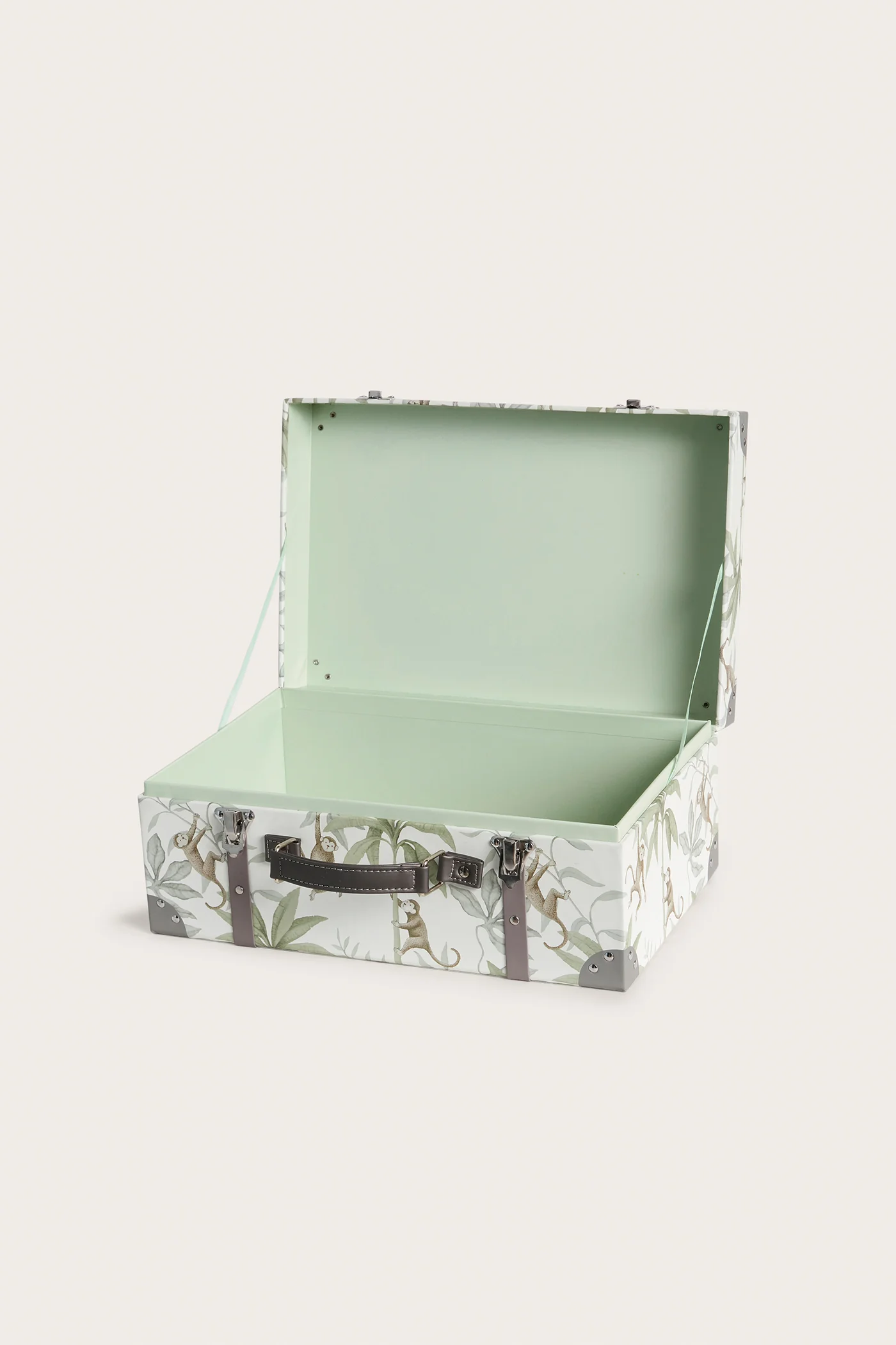 Green jungle patterned cardboard bag - Image 2
