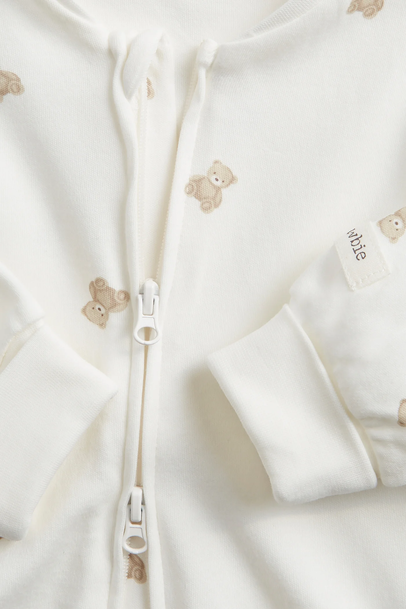 Baby white teddy bear sleepsuit - Image 2