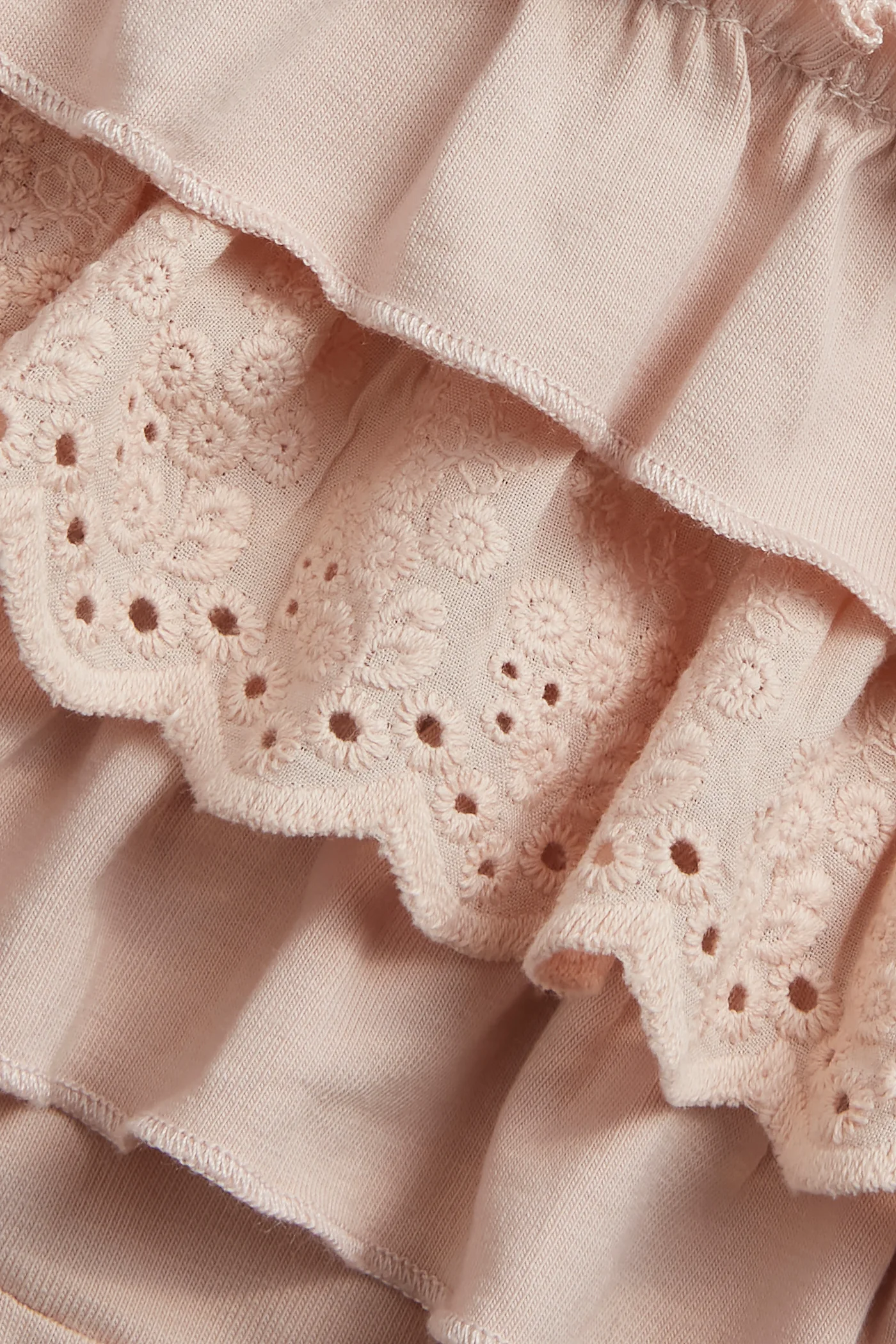 Baby light pink leggings with ruffles - Image 5