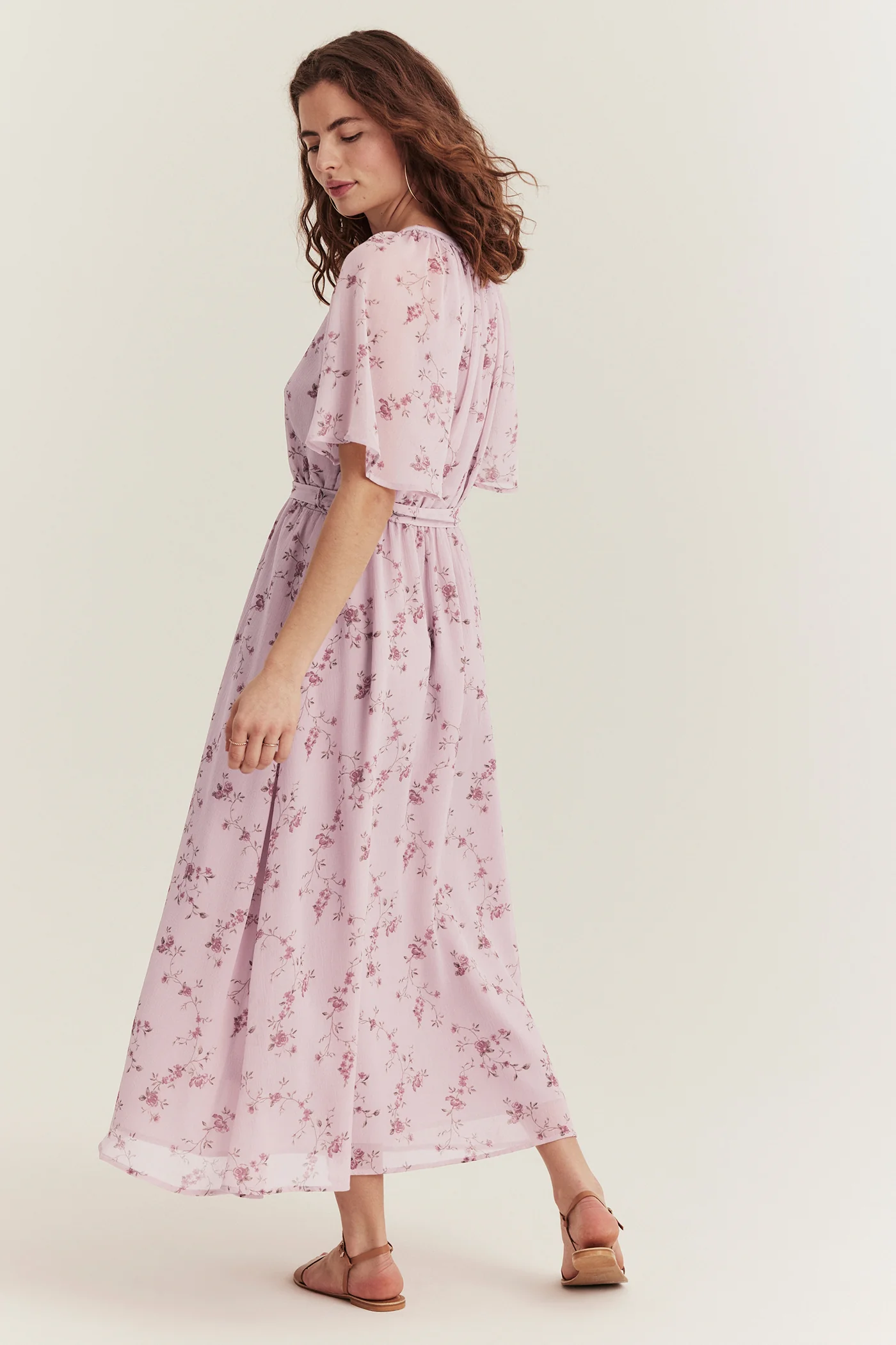 Women's pink chiffon dress - Image 5