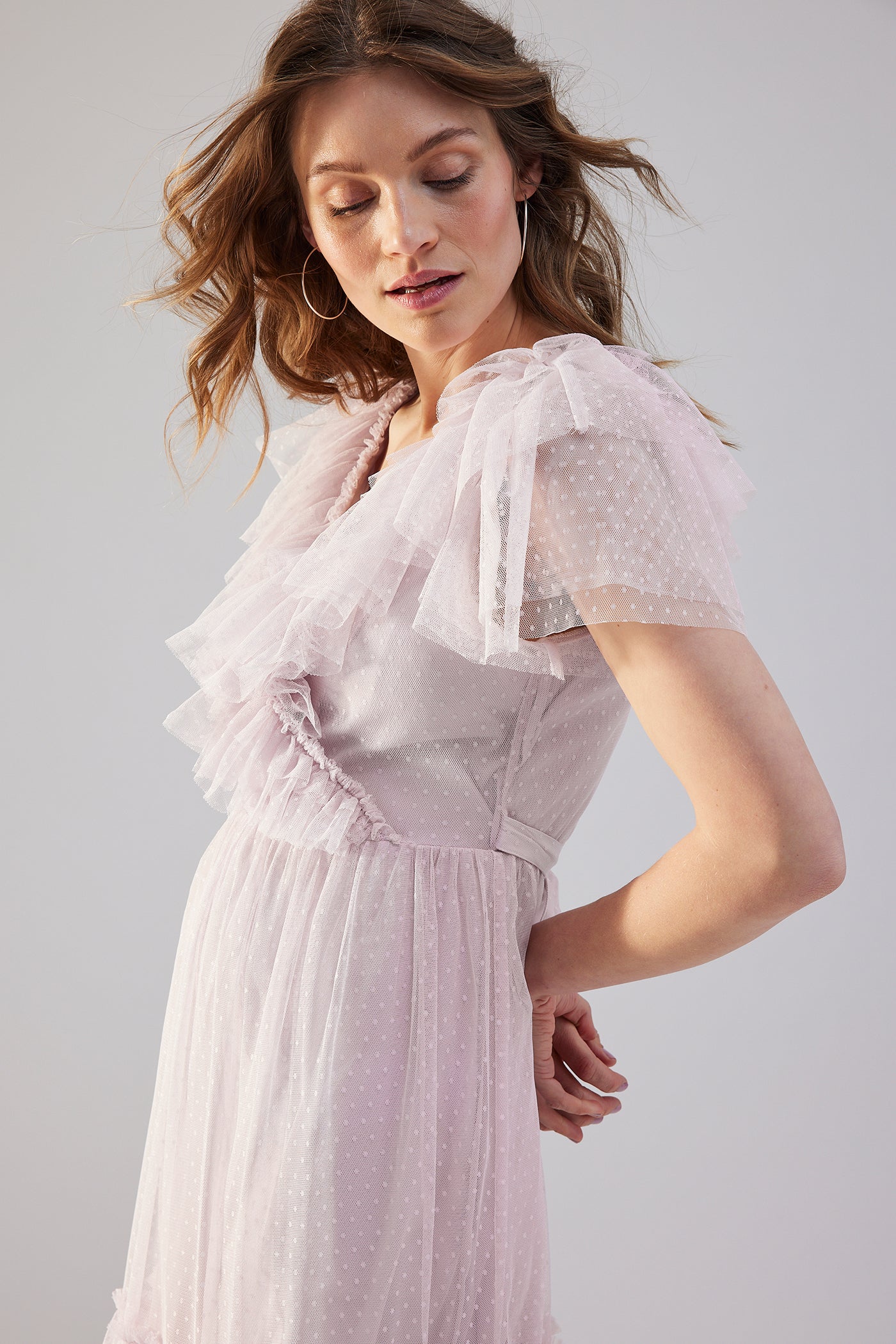 Women's pink mesh dress - Image 5