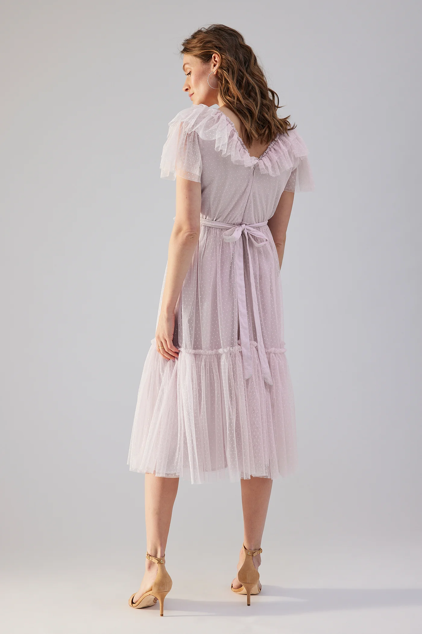 Women's pink mesh dress - Image 7