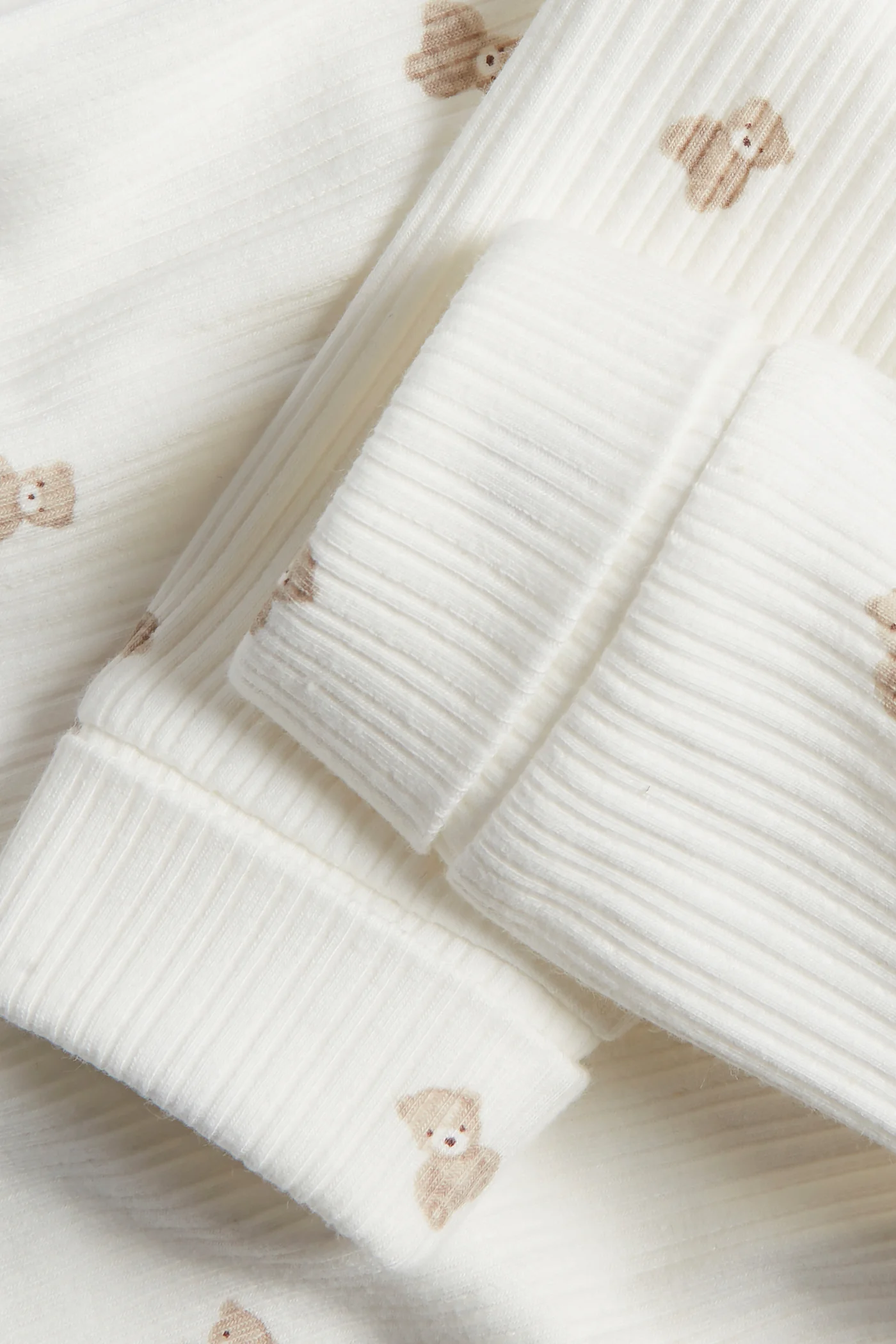 Baby white teddy bear leggings - Image 3
