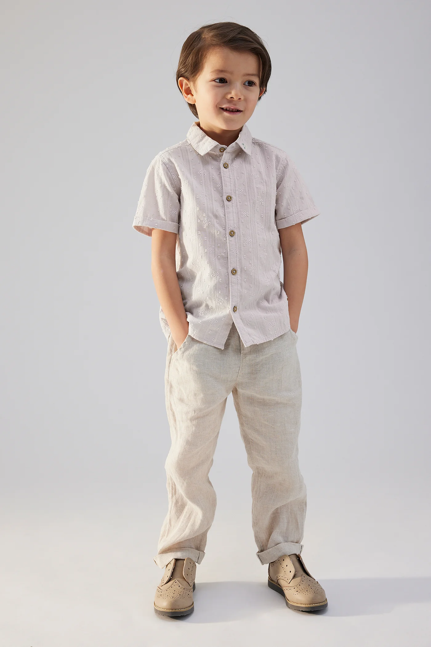 Baby & kids' purple short-sleeved shirt - Image 3