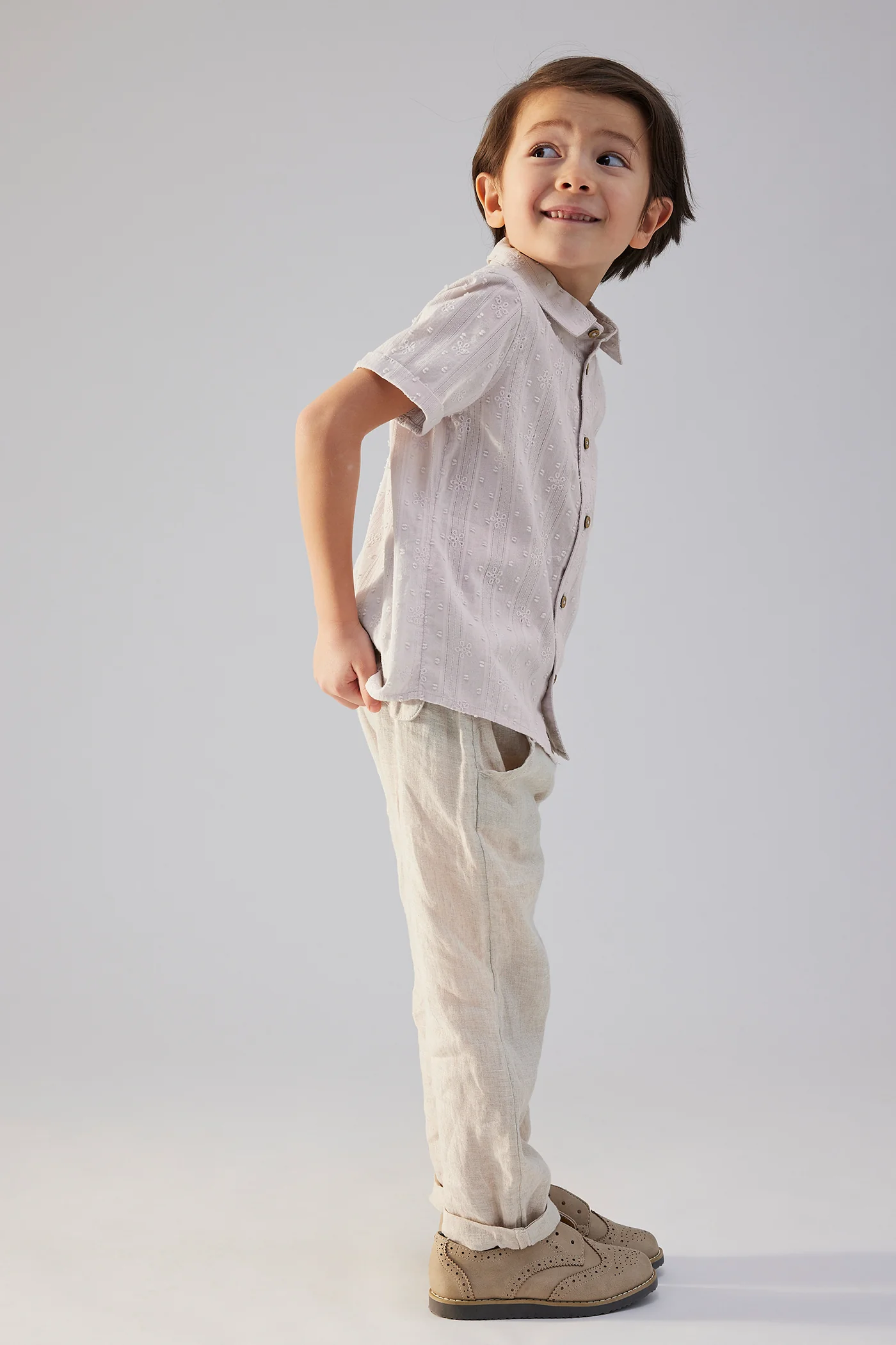 Baby & kids' purple short-sleeved shirt - Image 5