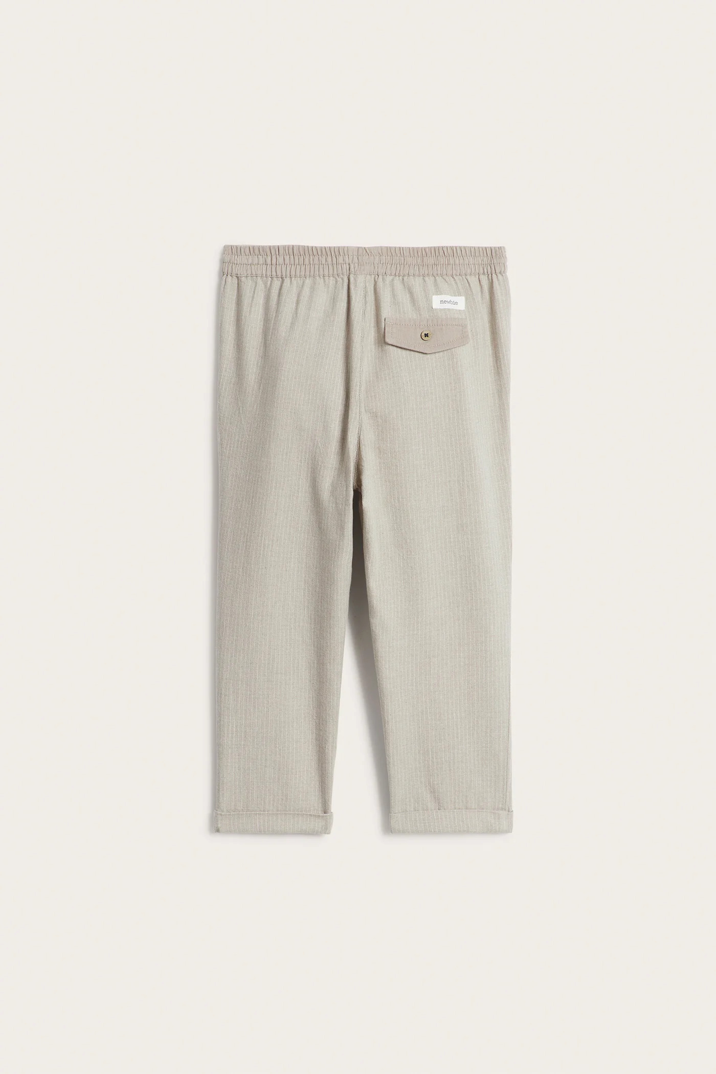 Kids´ beige striped woven trousers - Image 3