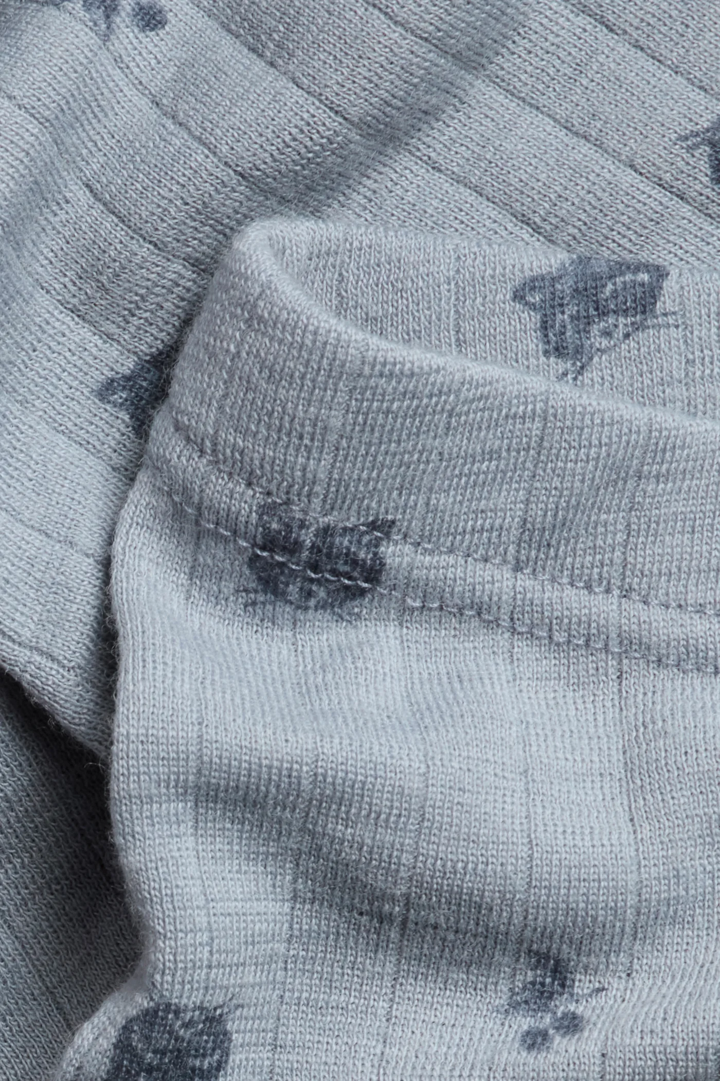 Kids´ blue merino wool leggings with raccoons - Image 2