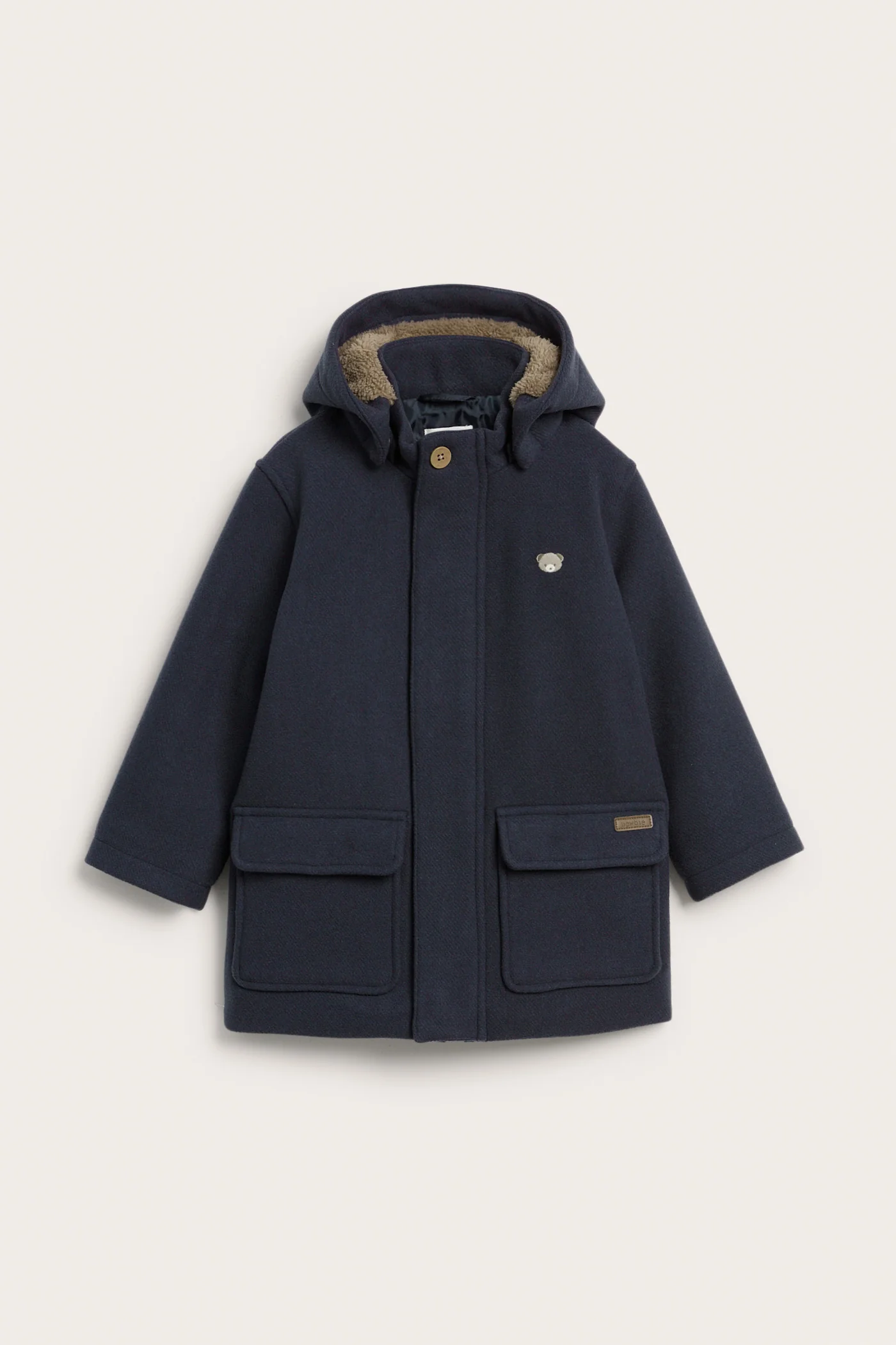 Kids' blue coat with detachable hood - Image 2