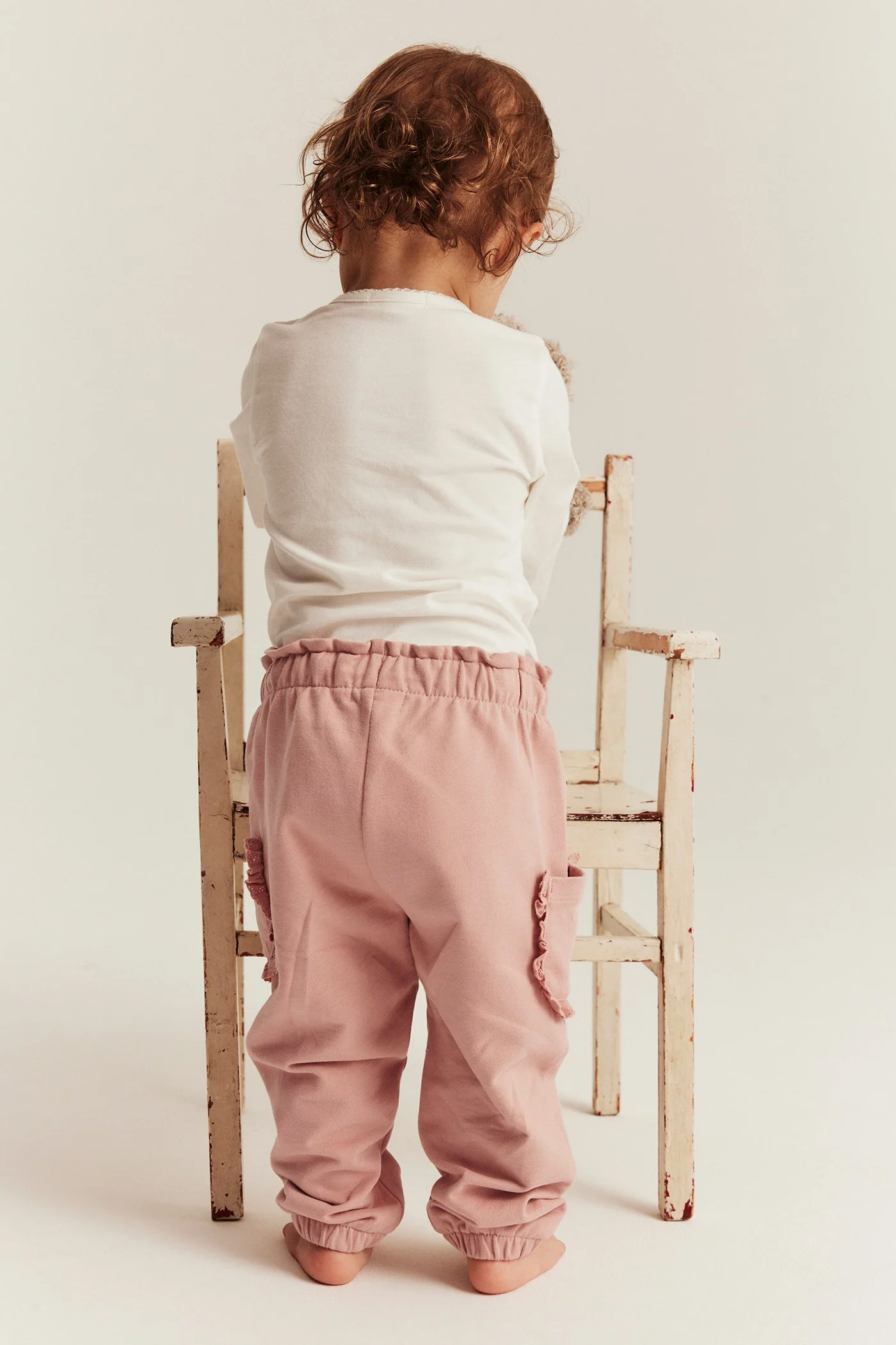 Baby light pink joggers - Image 3
