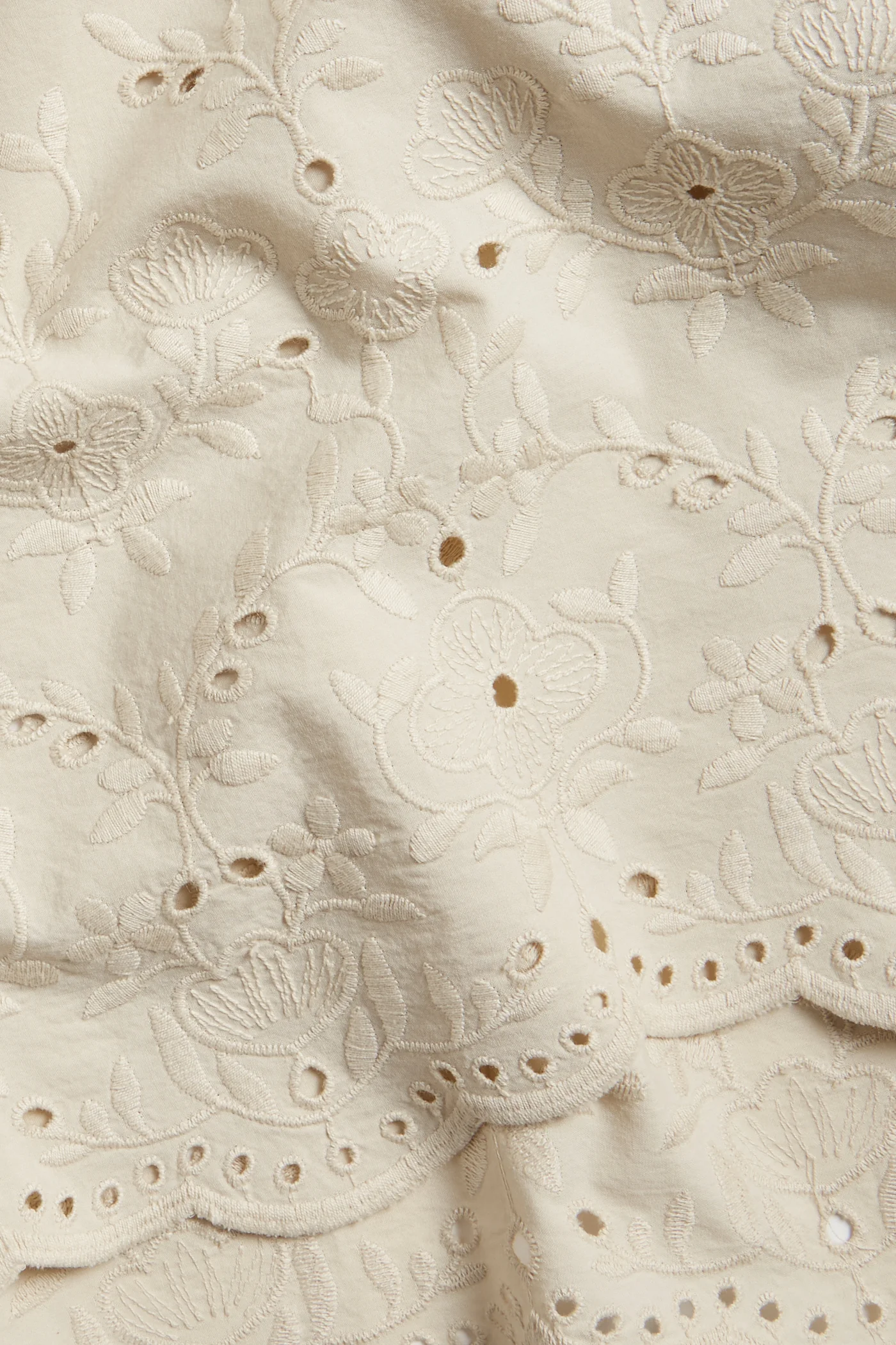 Women's beige embroidery skirt - Image 5