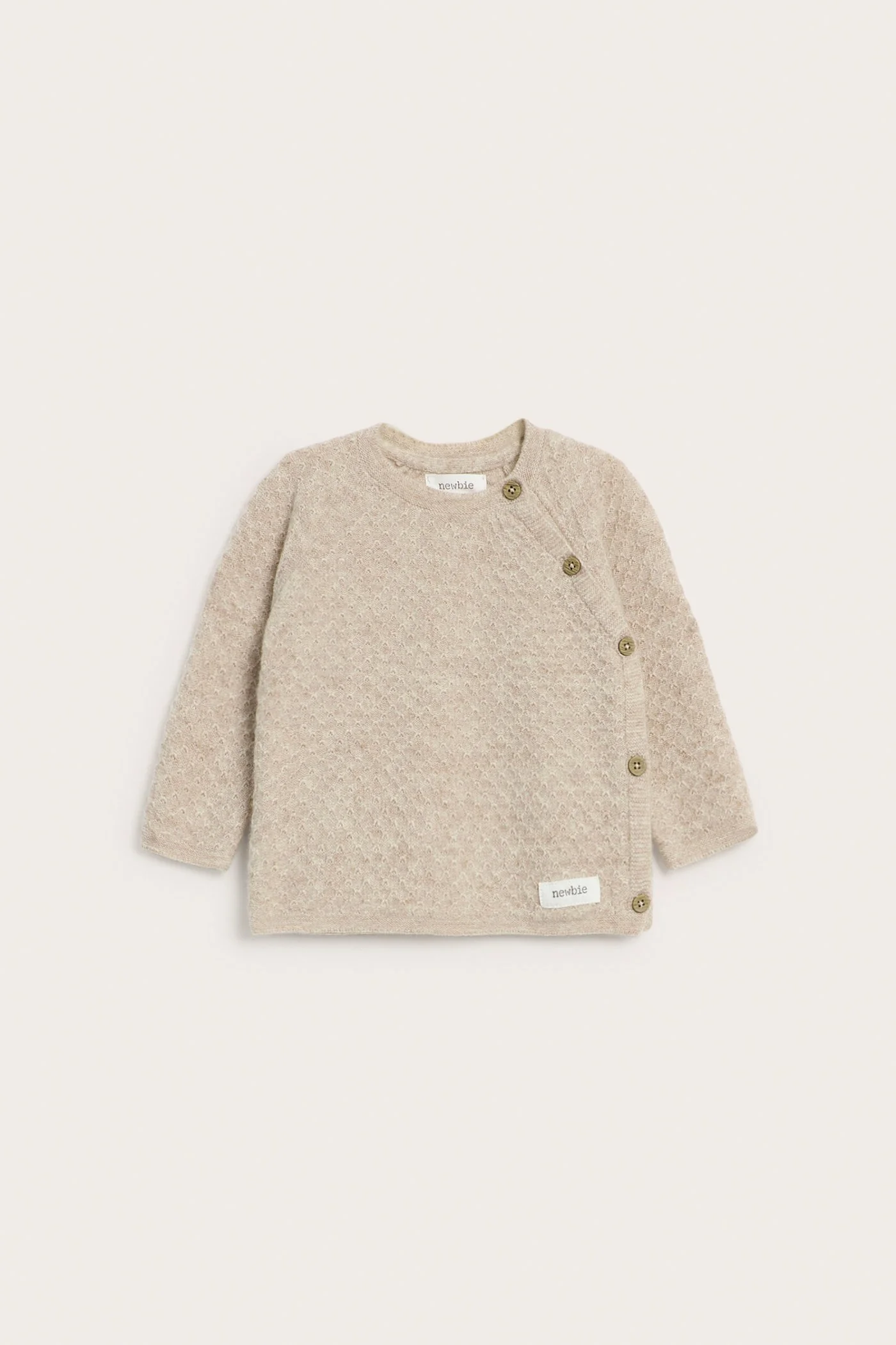 Baby beige wool-cashmere cardigan - Image 2