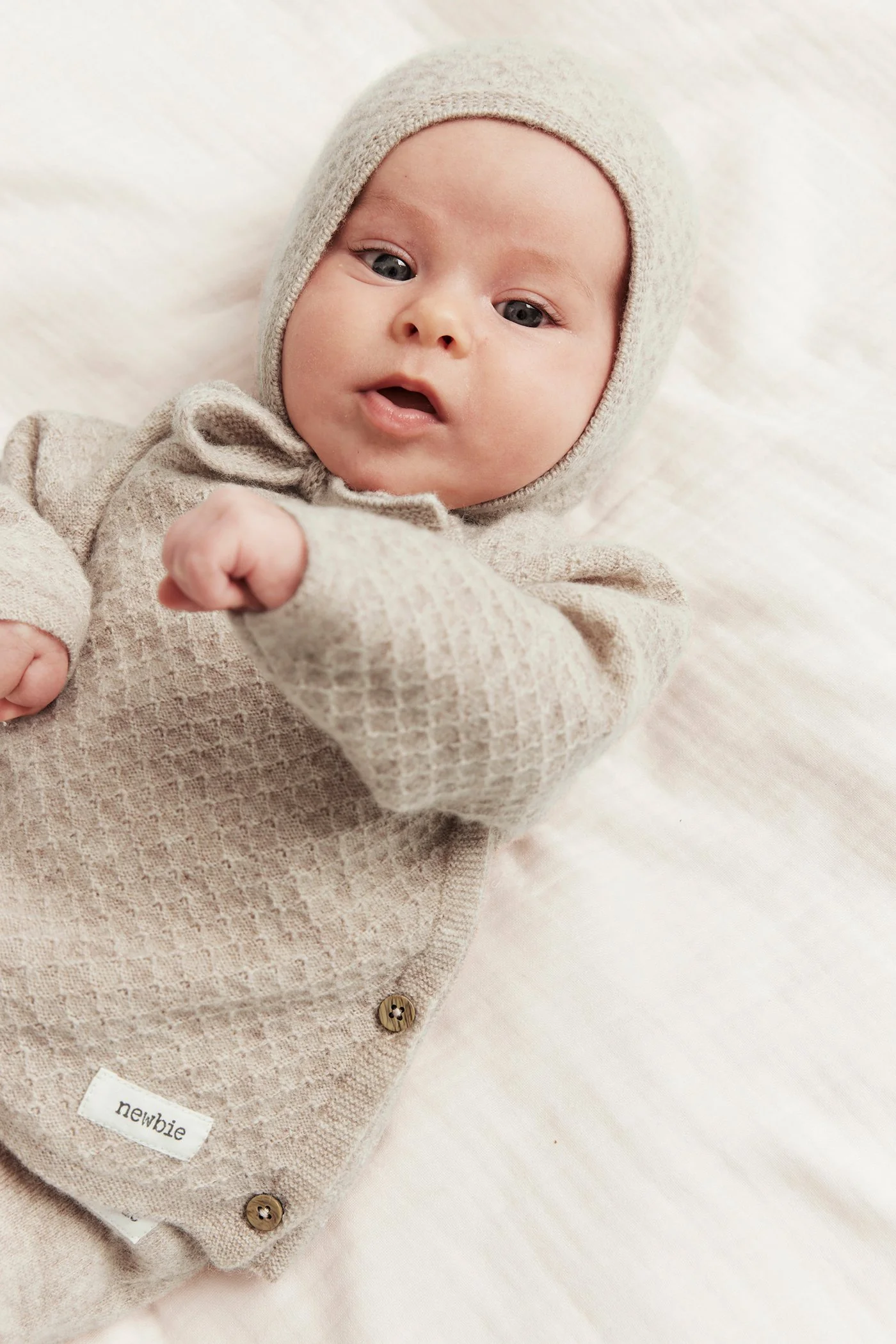 Baby beige wool-cashmere cardigan - Image 3