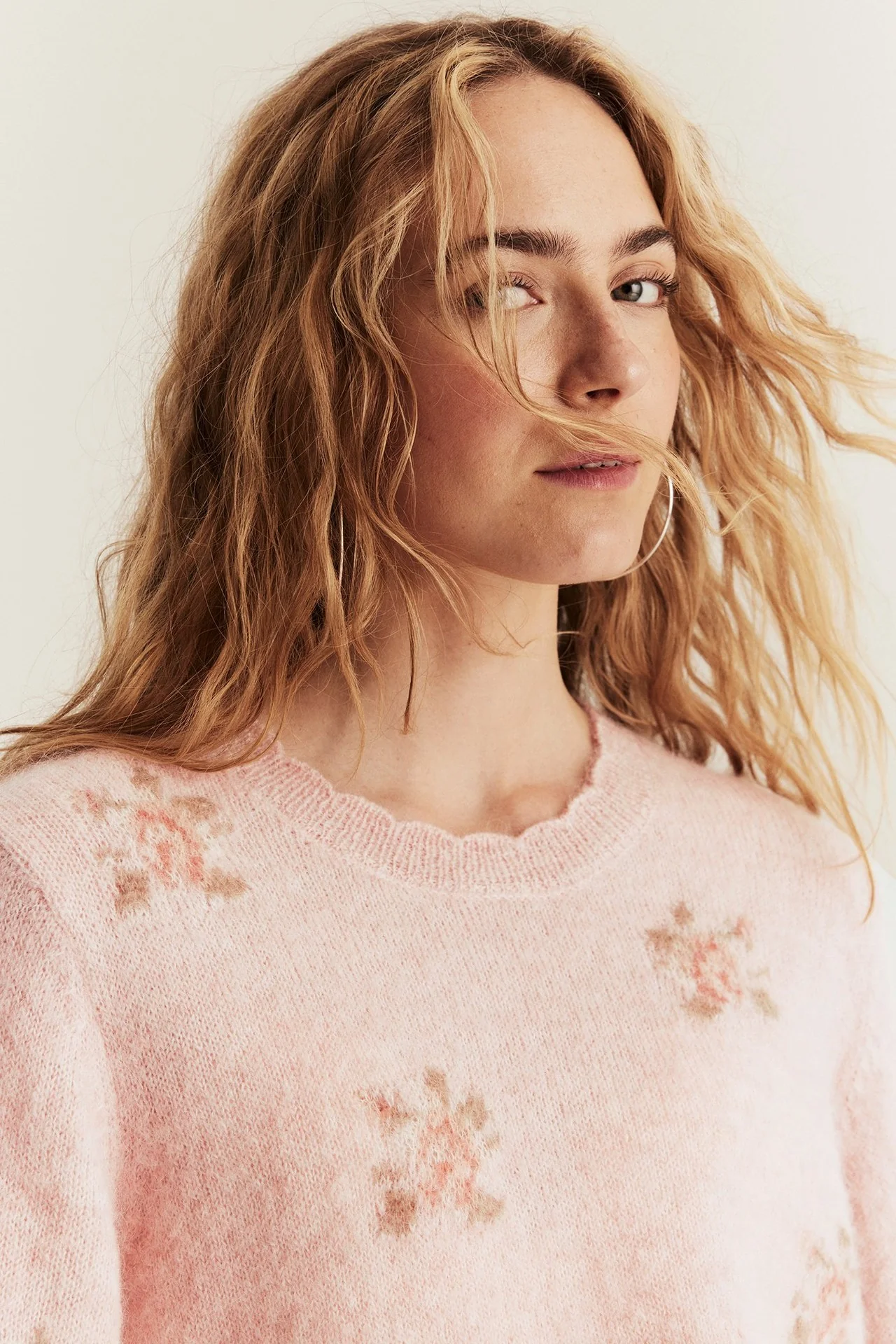 Women's pink wool and mohair-blend jumper - Image 5