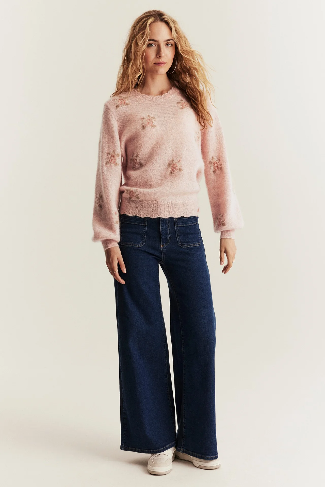 Women's pink wool and mohair-blend jumper - Image 6