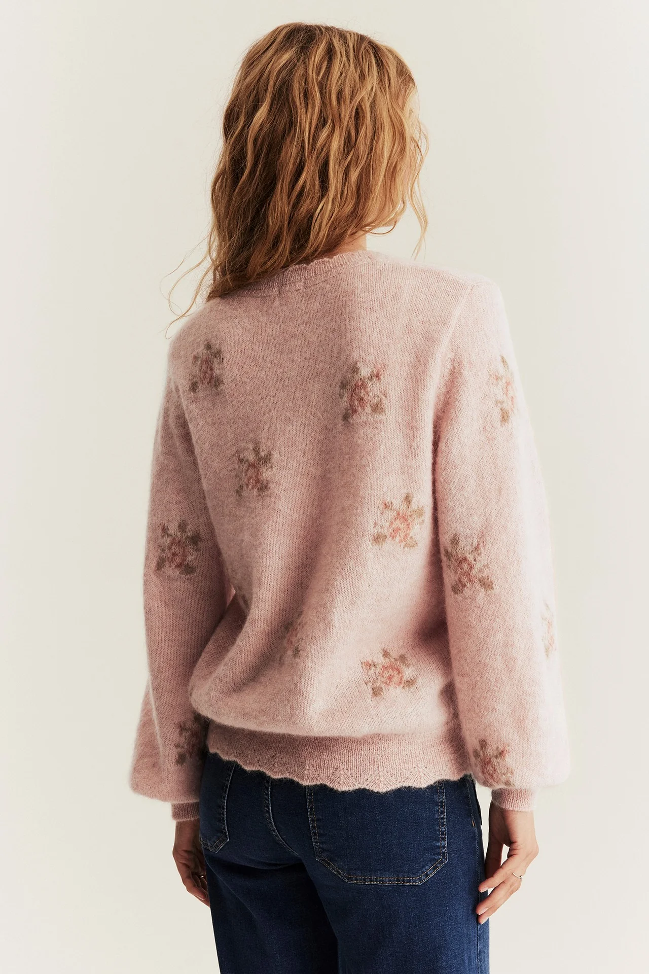 Women's pink wool and mohair-blend jumper - Image 8